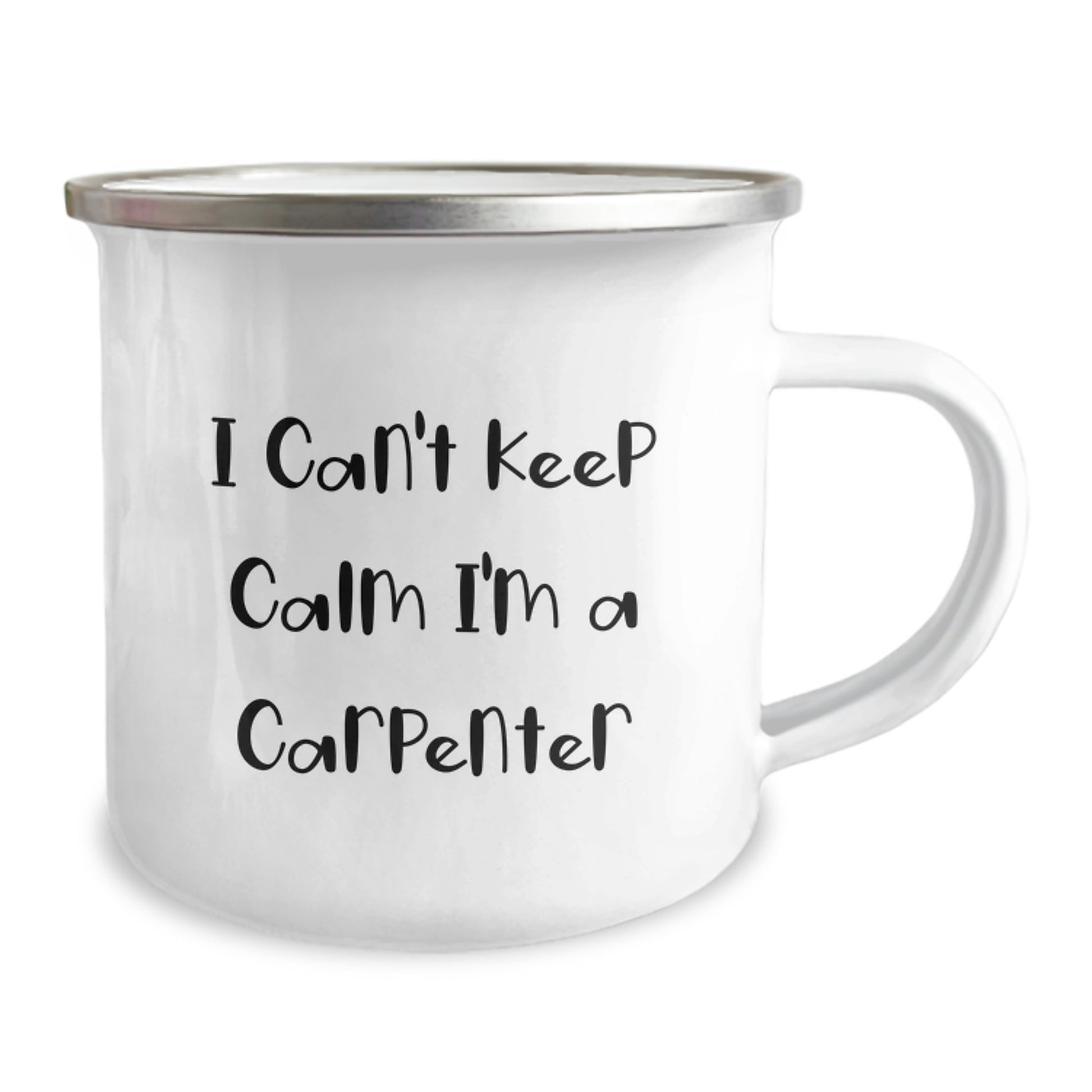 Funny Carpenter Gifts from Friends, Christmas Unique Mugs for Men, I 'Can't Keep Calm I'm A Carpenter' Design Camping Mug - Image 2