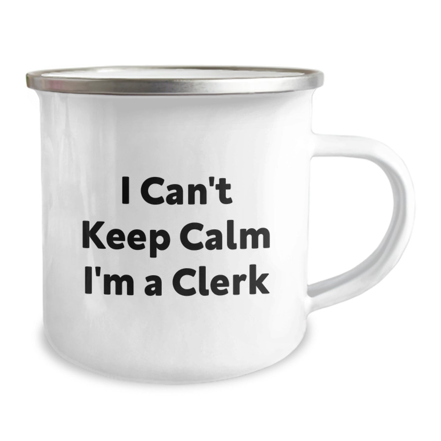 Funny Clerk Gifts from Friends, I Can't Keep Calm I'm A Clerk Mugs for Christmas Unique Gifts for Men - Image 2