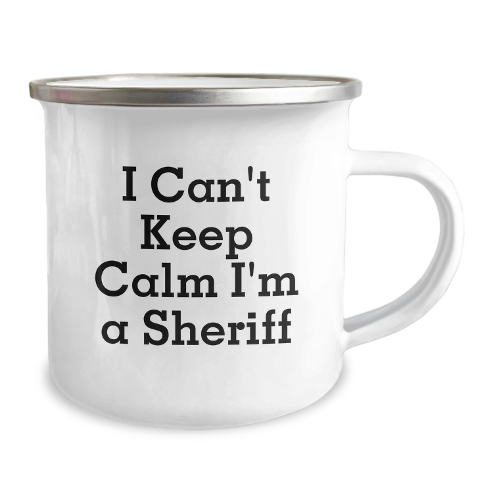 Funny Sheriff Gifts, Camping Mug for Sheriff Enthusiasts, Christmas Unique Gifts from Friends to Sheriff, I Can't Keep Calm I'm A Sheriff Mug - Image 2