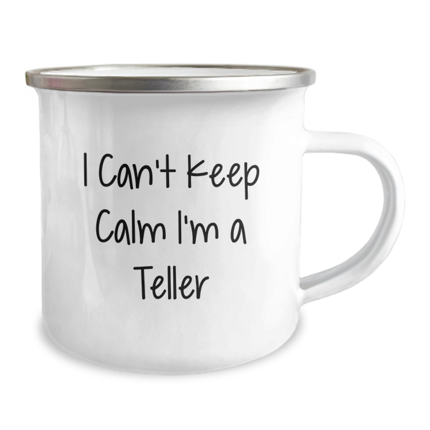 Funny Teller Gifts from Friends for Men, Unique Camping Mug I Can't Keep Calm I'm A Teller, Christmas Unique Gift Ideas for Teller - Image 2