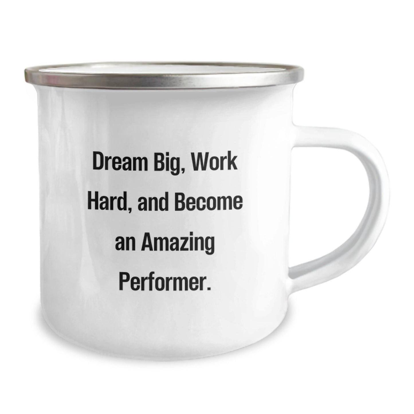 Inspirational Performer Gifts from Family to Friends, Work Hard and Dream Big, Unique Camping Mug for Graduation - Image 2