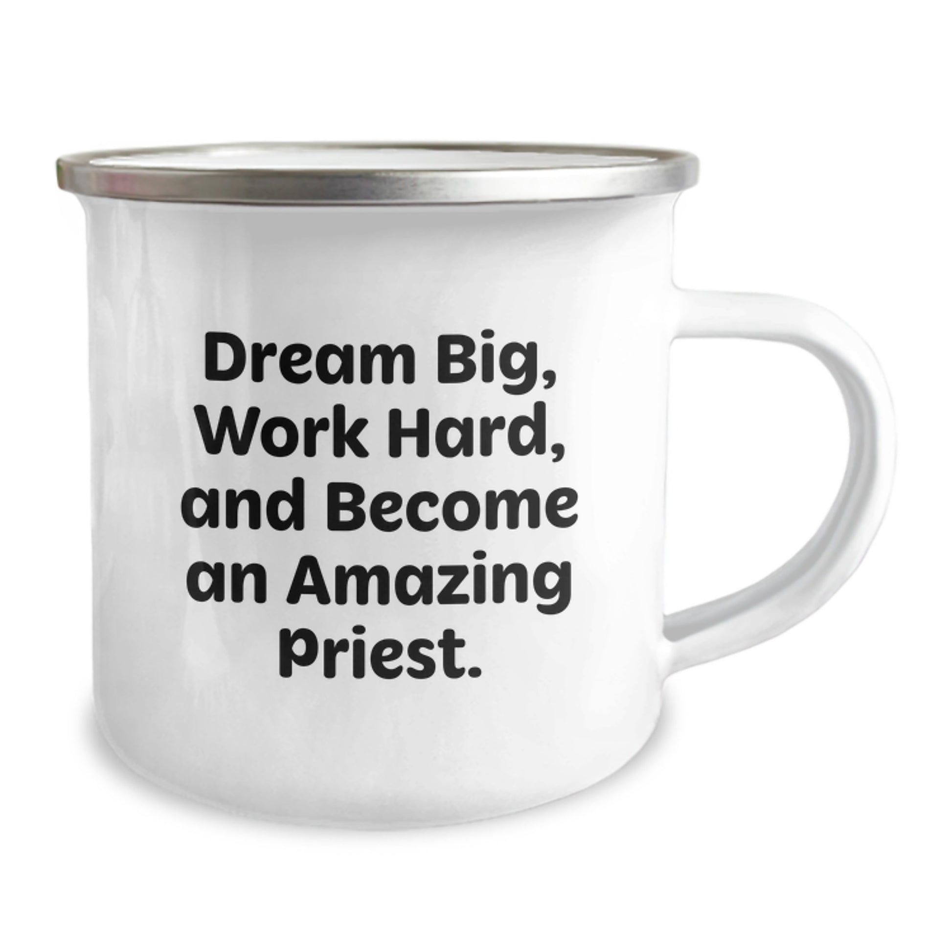 Funny Priest Camping Mug - Dreams Big, Work Hard - Gifts from Men to Priest Friends on Christmas - Image 2