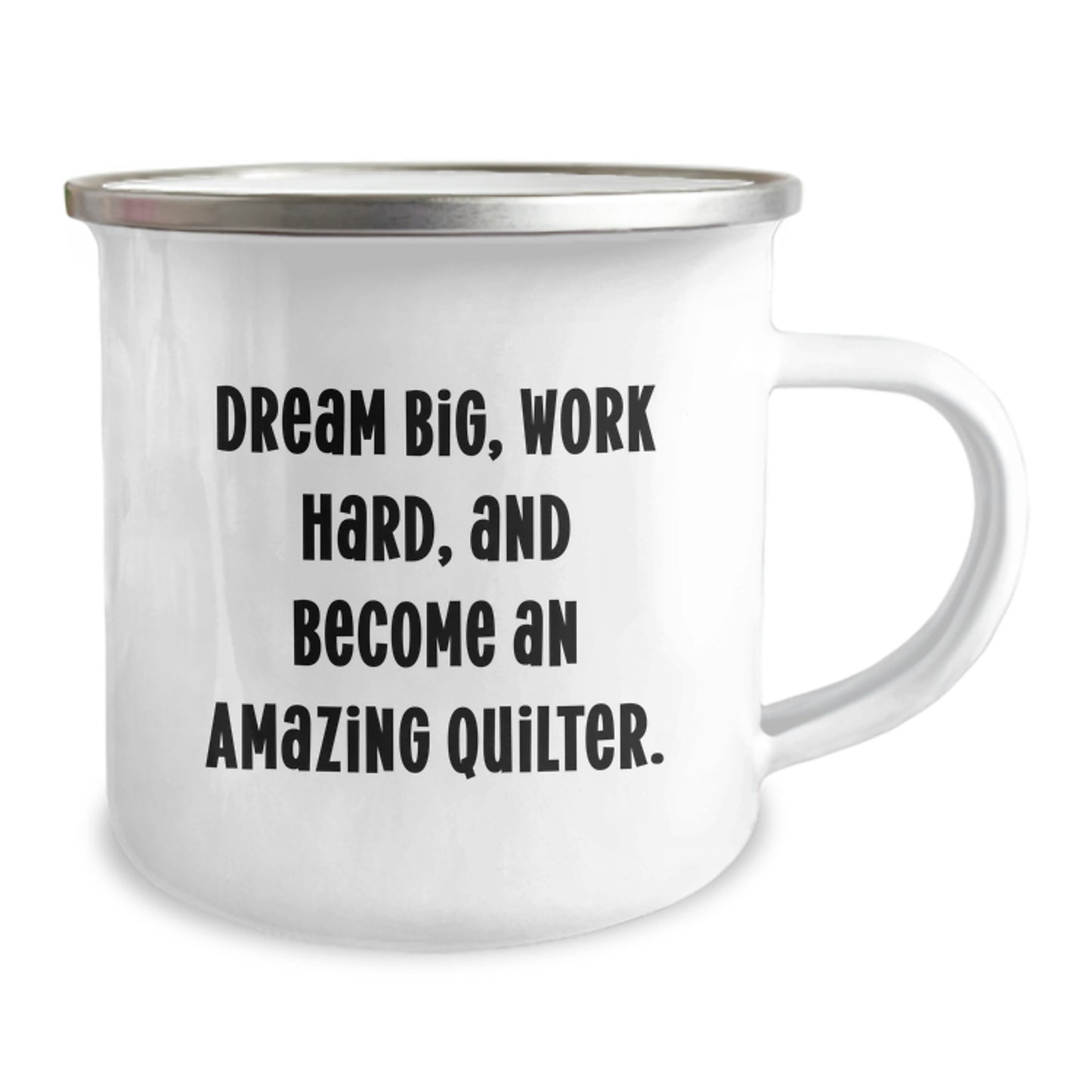 Funny Quilter Gifts from Family, Inspirational Quilter Camping Mug for Her, Dream Big Quilter Christmas Unique Gifts - Image 2