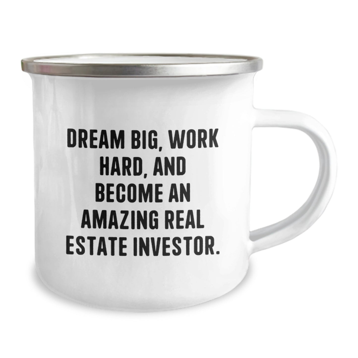 Inspirational Camping Mug - Gifts from Friends for Real Estate Investor, Dream Big and Crush Your Goals, Funny and Cute Real Estate Investor Christmas Unique Gifts - Image 2