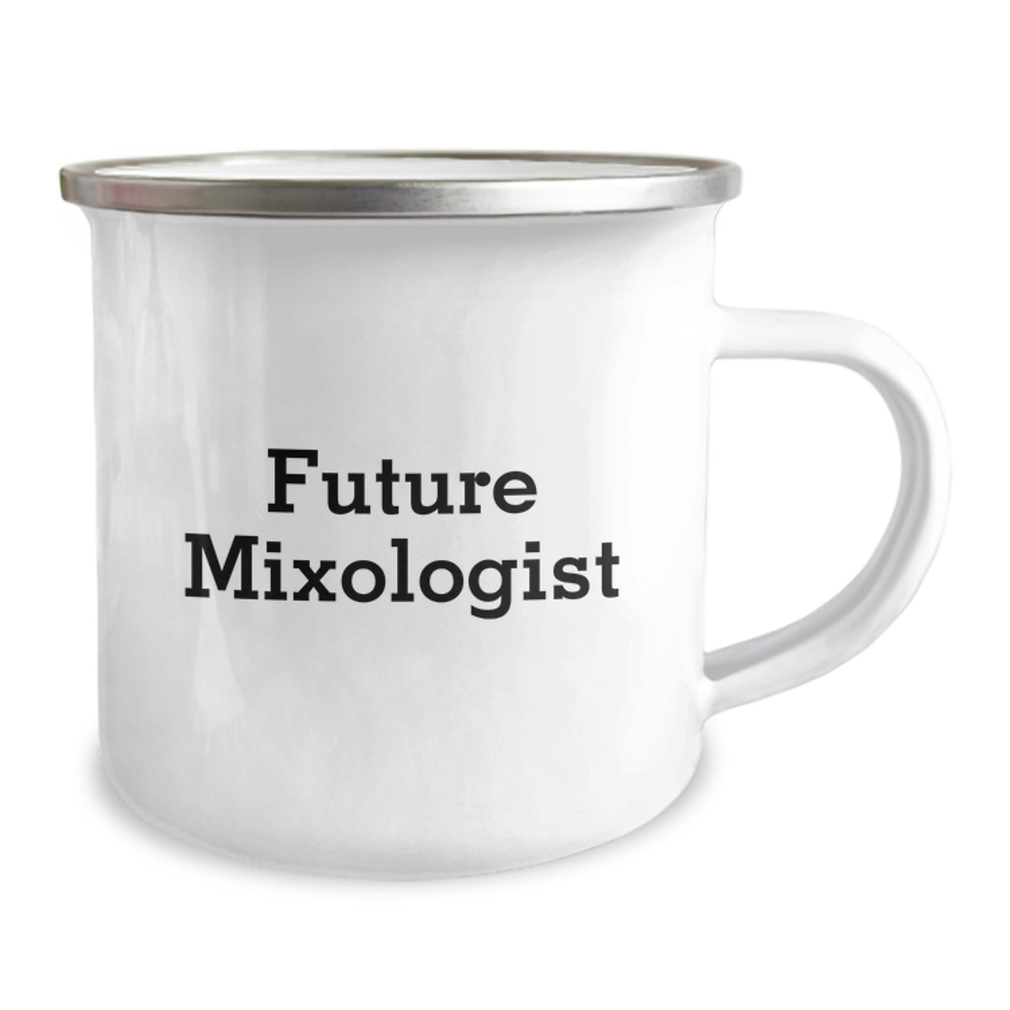 Funny 'Future Mixologist' Camping Mug, Gifts from Friends for Graduation, 12 oz Stainless Steel with Enamel Finish, Perfect for Men or Women - Image 2