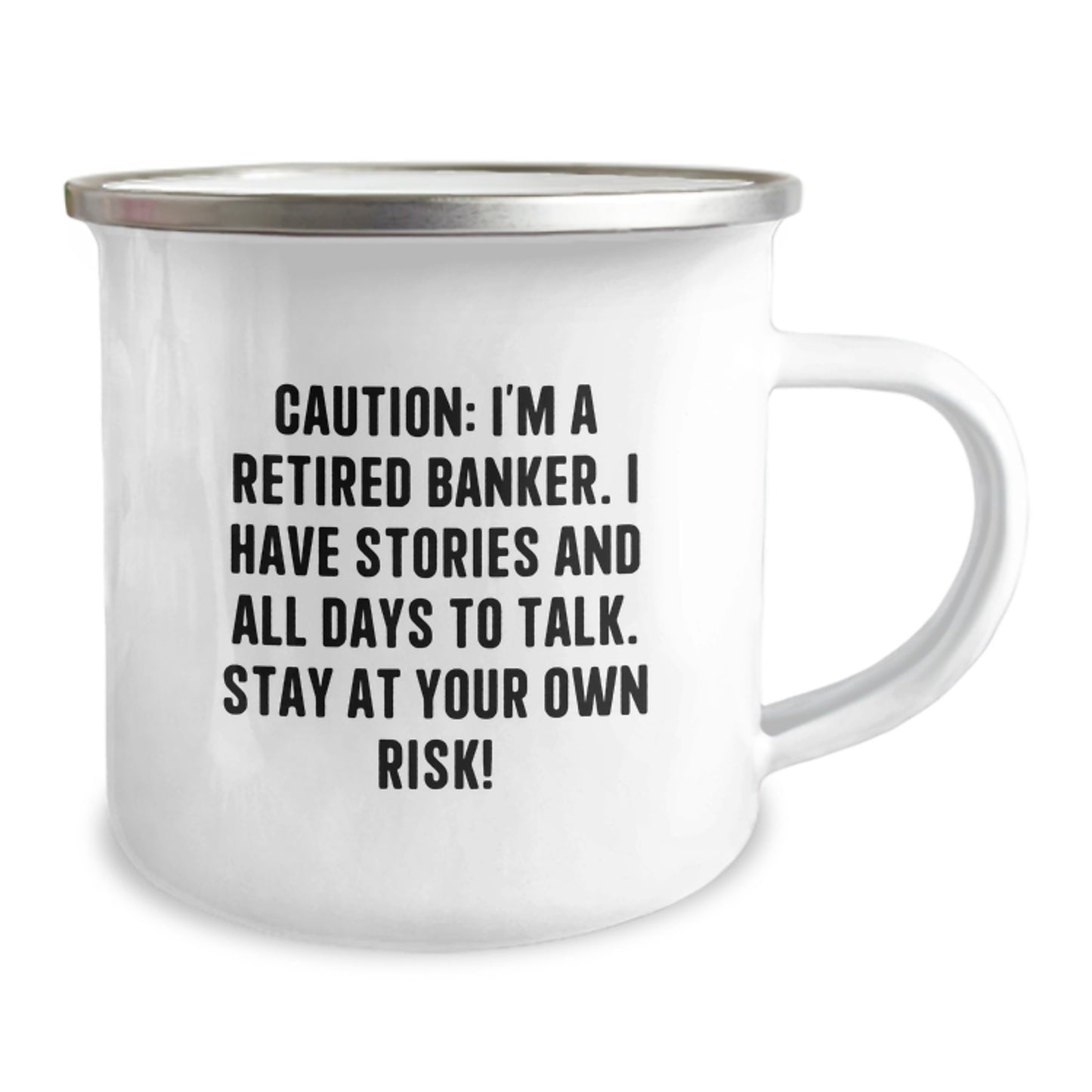 Banker's Camping Mug - Funny Retirement Gift from Friends, Coworkers or Family for Graduation - Image 2