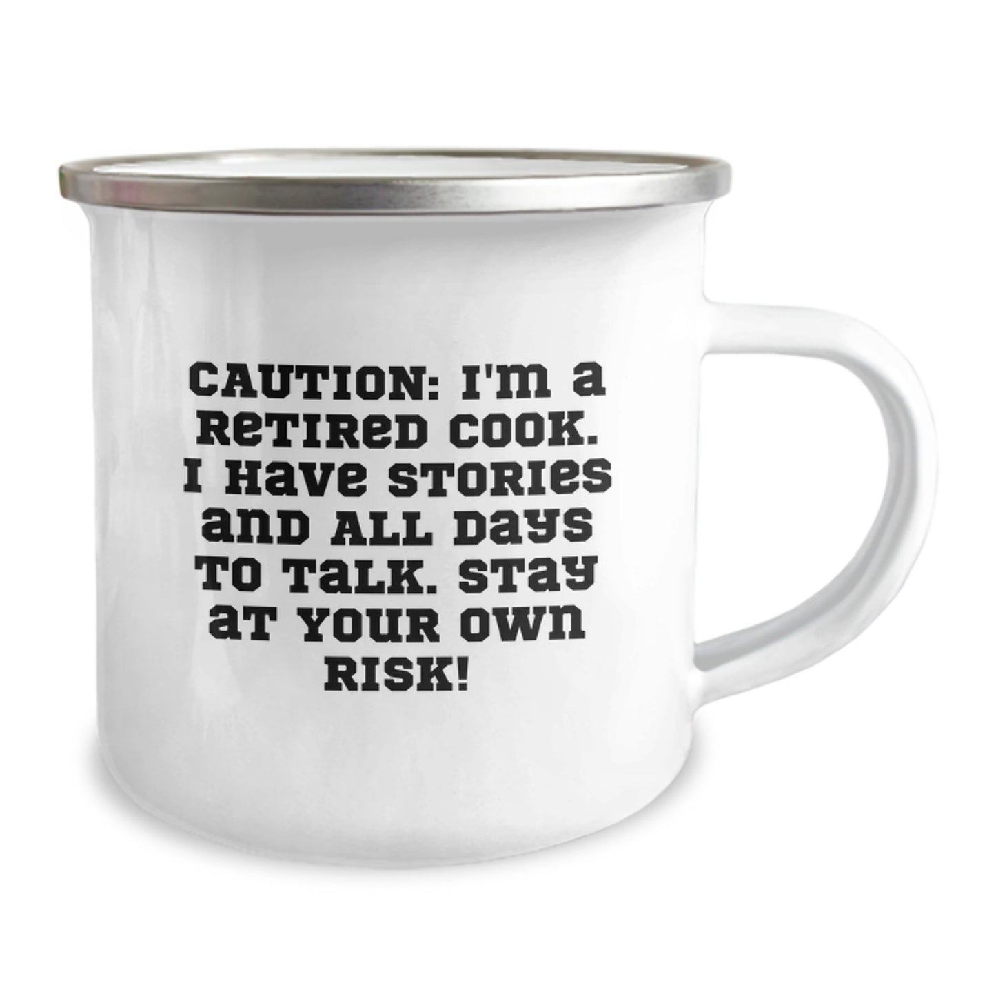 Funny Cook Gifts from Friends for Men Camping Mug, Christmas Unique Mug for Cook, Camping Mug with Humorous Quote - Image 2