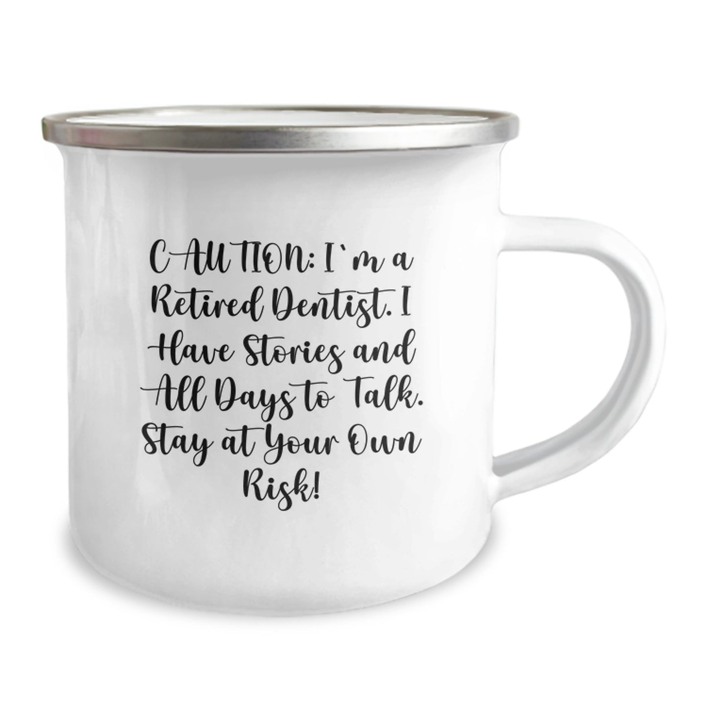 Dentist Humor Camping Mug, Funny Gift for Retired Dentist Friends, Unique Christmas Unique Gifts from Friends - Image 2