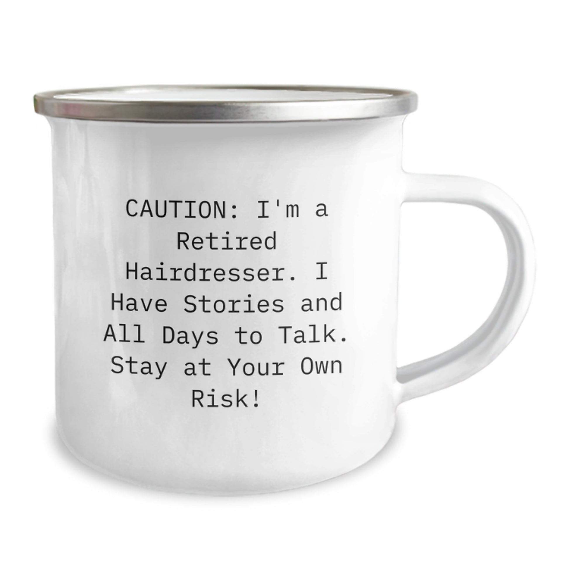 Funny Hairdresser Gifts from Friends and Family - Christmas Unique Mugs for Hairdressers - Retired Hairdresser Quote - 12oz Stainless Steel Camping Mug - Image 2