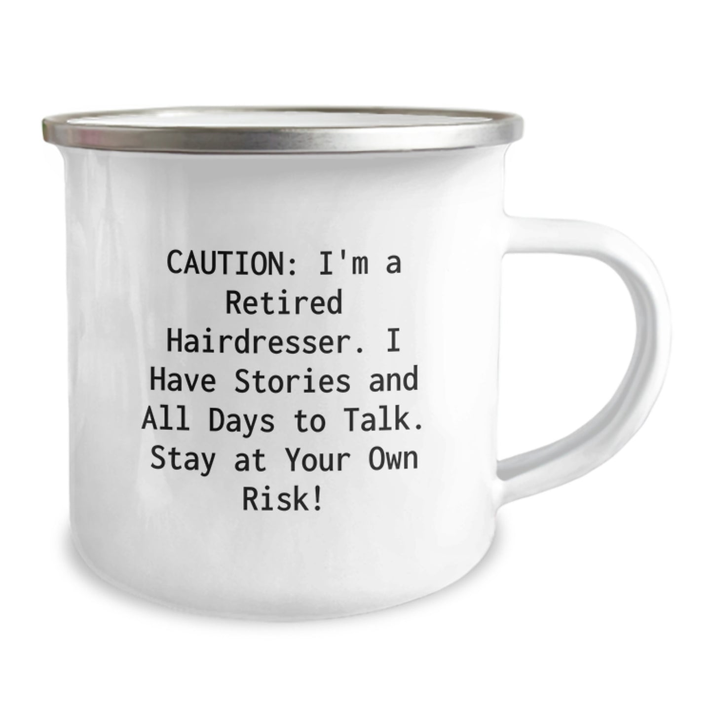 Funny Hairdresser Gifts from Friends for Hairdresser Camping Mug - Stay At Your Own Risk! - Image 2