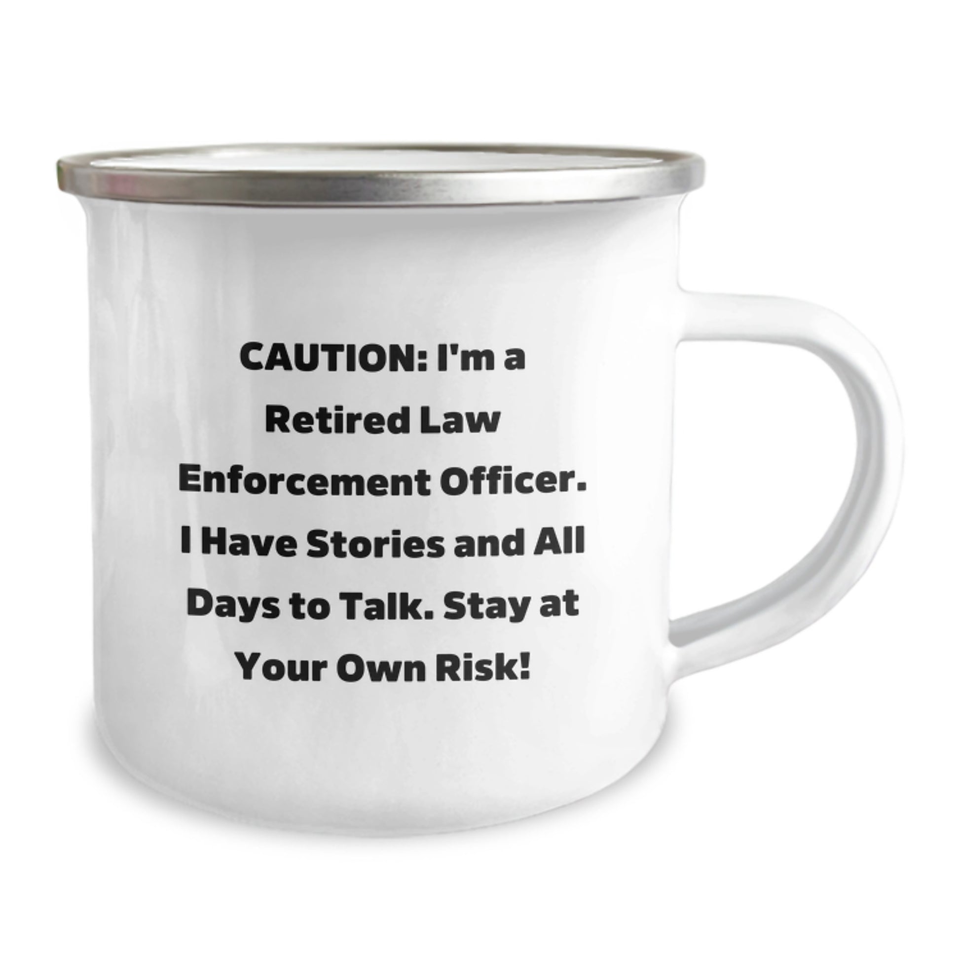 Funny Law Enforcement Officer Gifts from Men, Christmas Unique Gifts for Law Enforcement Officers, 12 oz Camping Mug with Quirky Quote - Image 2