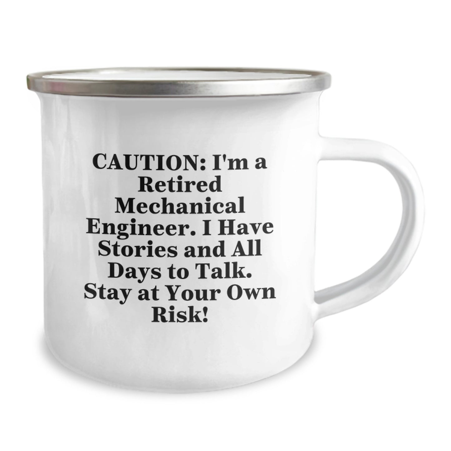 Funny Mechanical Engineer Gifts for Him, Unique Camping Mug with Caution Quote, Perfect Christmas Memorable Presents from Men to Friends - Image 2
