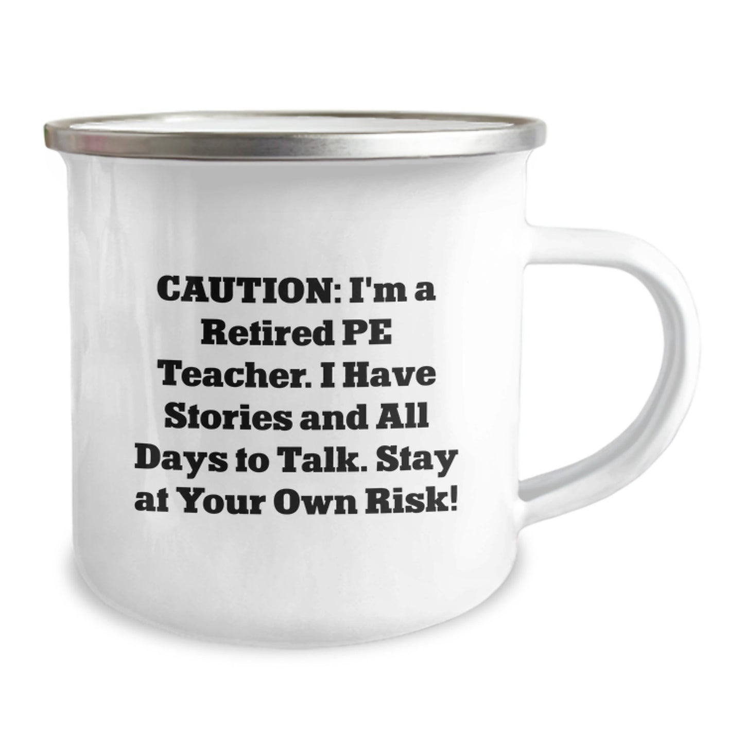 PE Teacher Humor Gifts from Friends for Men, Funny Camping Mug with Quote, Unique Graduation Gifts - Image 2