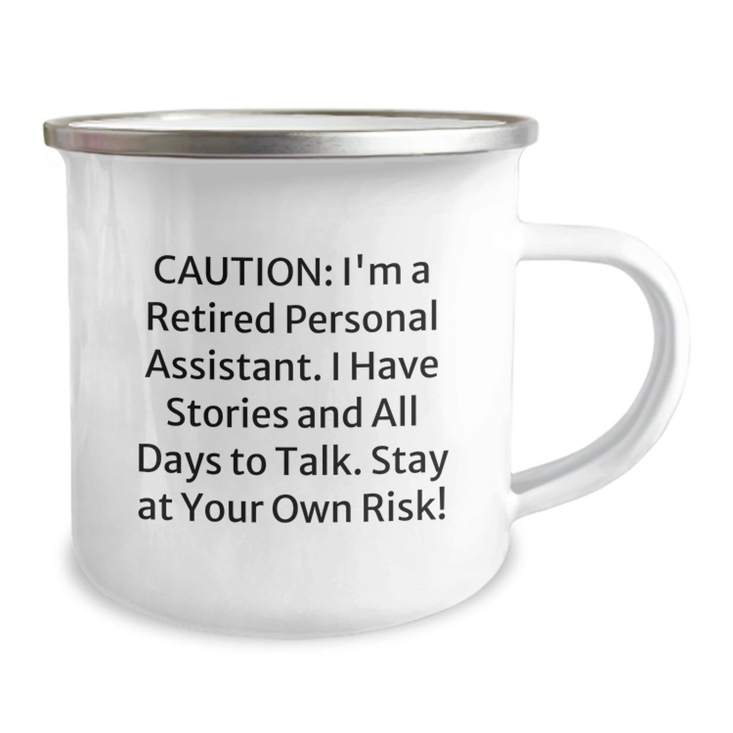 Funny Personal Assistant Gifts from Friends for Men - Camping Mug with Caution Quote - Unique Christmas Unique Gifts - Image 2