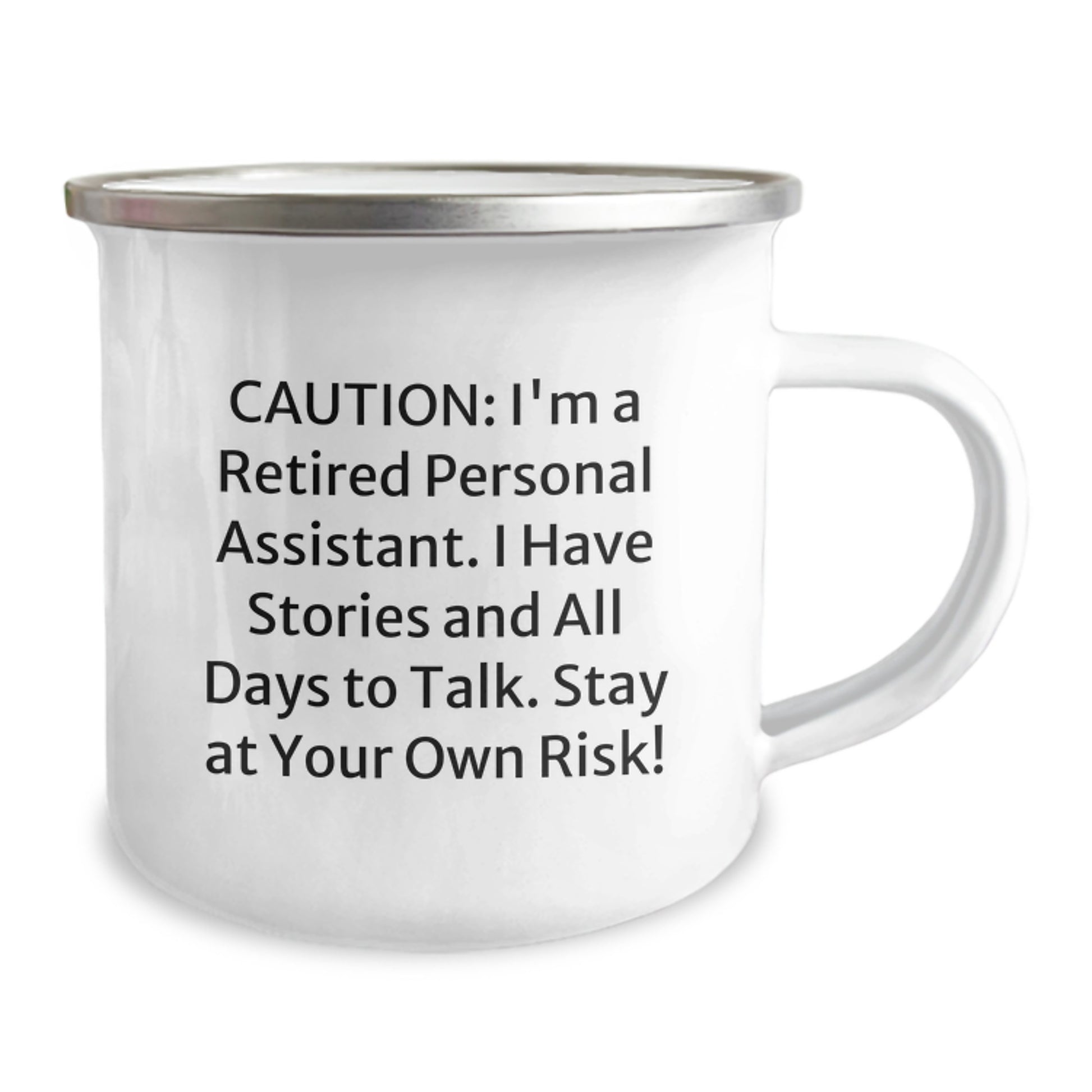 Funny Personal Assistant Gifts from Friends for Men - Camping Mug with Caution Quote - Unique Christmas Unique Gifts - Image 2