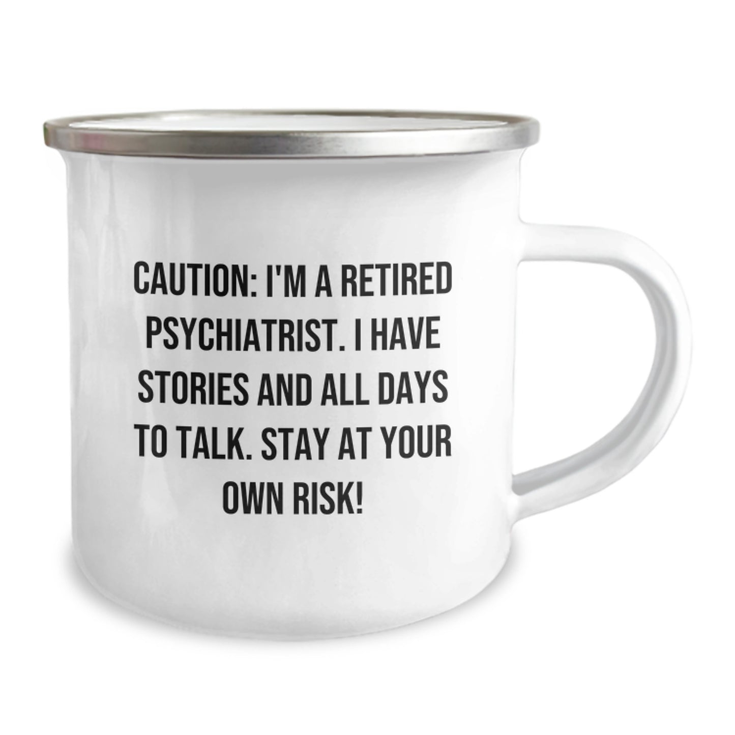 Funny Psychiatrist Mug Gifts from Men to Friends with Caution: I'm A Retired Psychiatrist Quote - Unique Christmas Unique Gifts for Family - Image 2