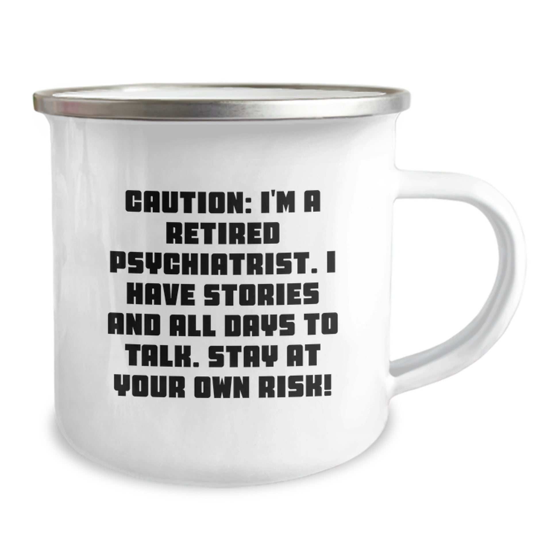 Funny Psychiatric Gifts for Men, Women and Friends from Family - Stay At Your Own Risk Camping Mug - Image 2