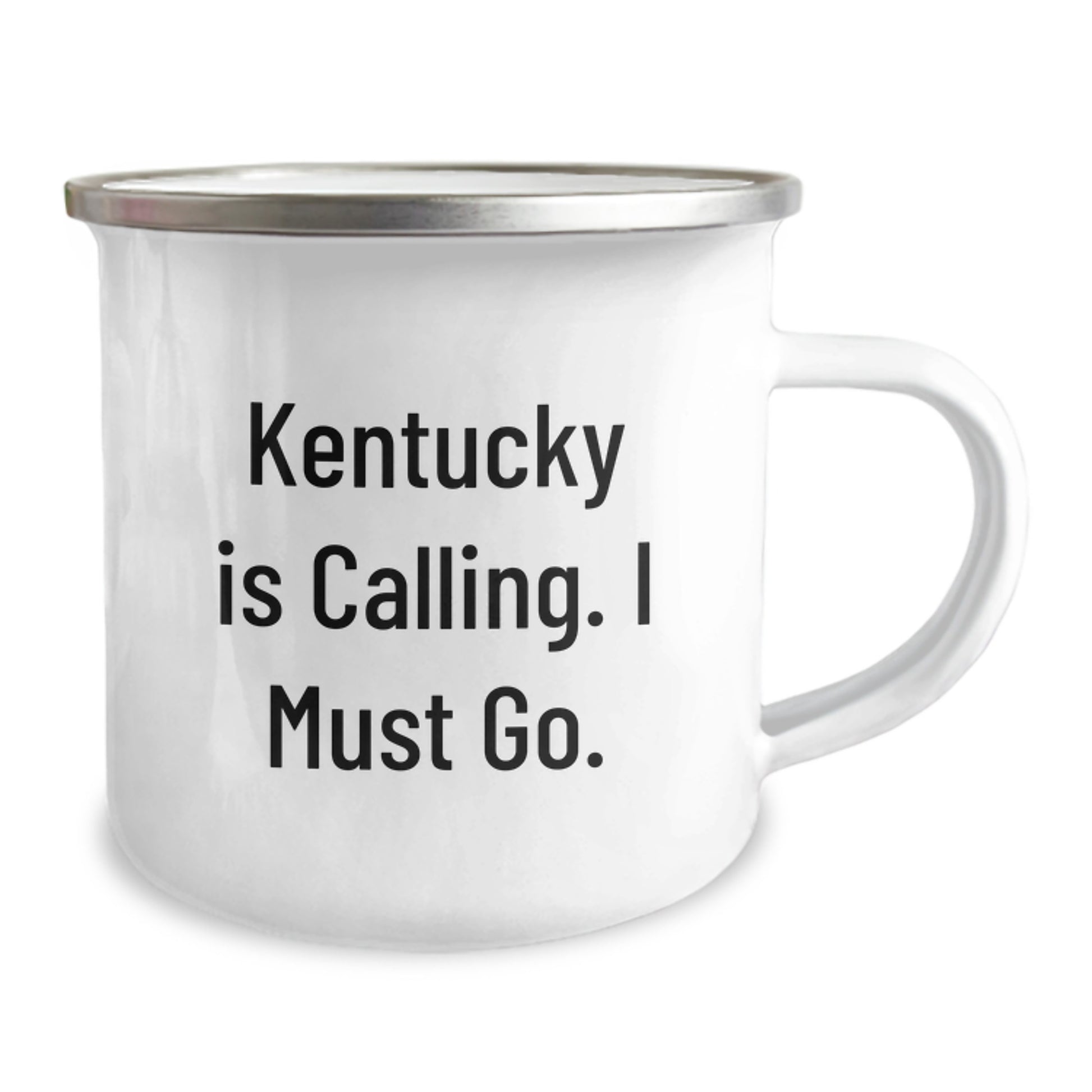 Kentucky Calling Gifts for Men from Family - Funny Camping Mug for Graduation, 'Kentucky Is Calling. I Must Go.' Quote, 12 oz Stainless Steel with Enamel Finish - Image 2