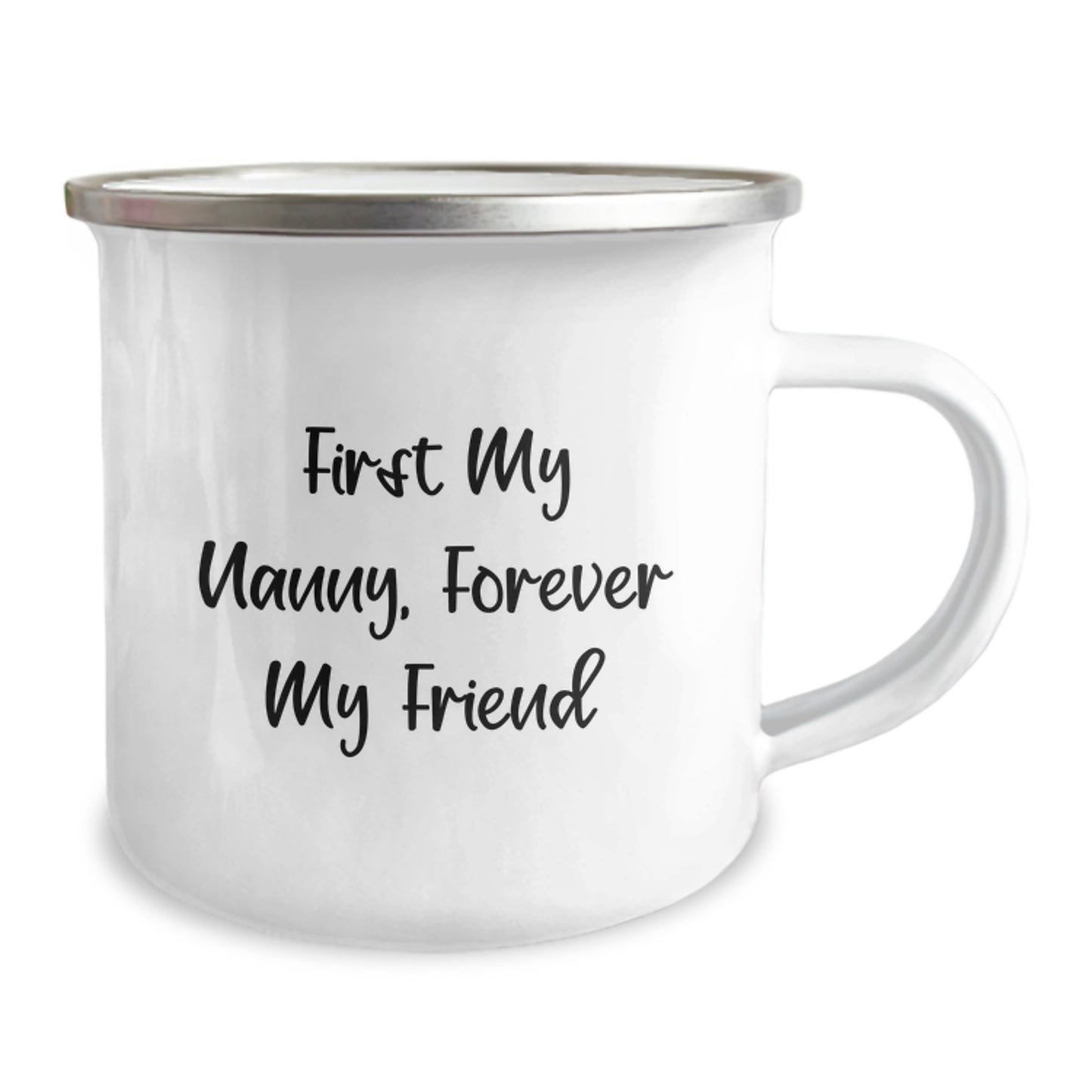 Nanny Gifts from Family, Nanny Camping Mug with Funny Quote 'First My Nanny, Forever My Friend', Unique Graduation Gift for Nanny - Image 2