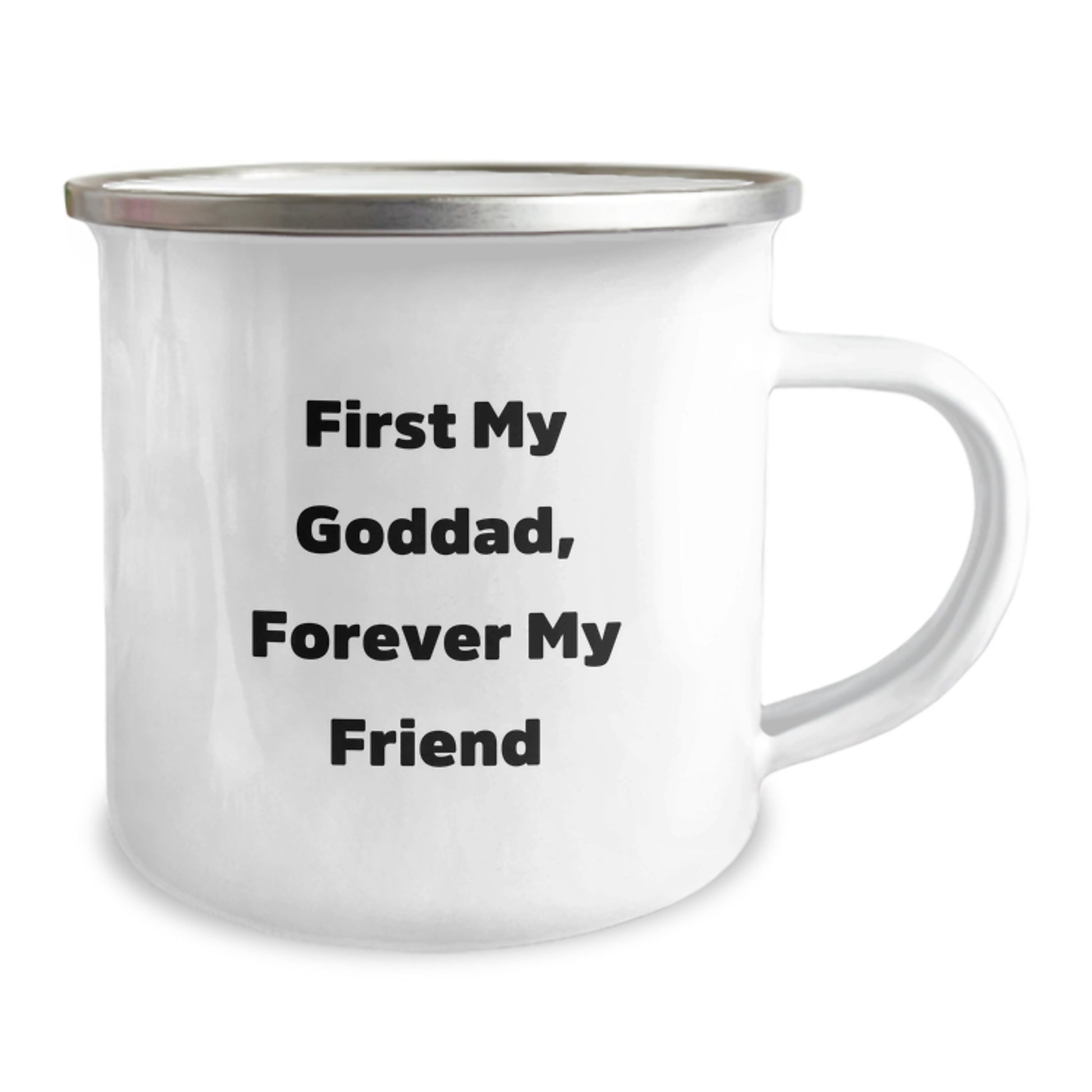 Funny Goddad Gifts, First My Goddad, Forever My Friend, 12 oz Camping Mug for Men, Graduation Unique Gifts from Family to Goddad - Image 2