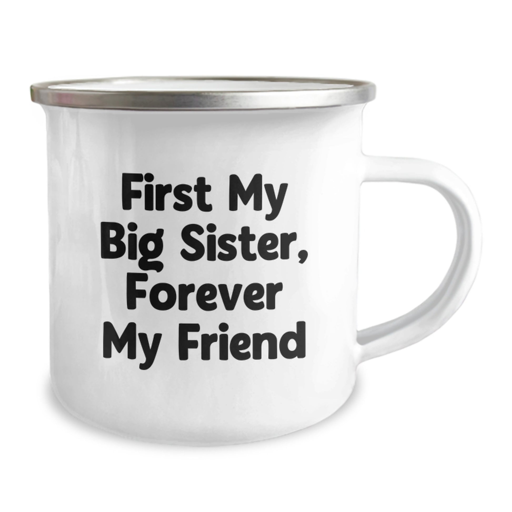 Funny Big Sister Gifts from Family, Big Sister Camping Mug for Her, First My Big Sister, Forever My Friend - Image 2