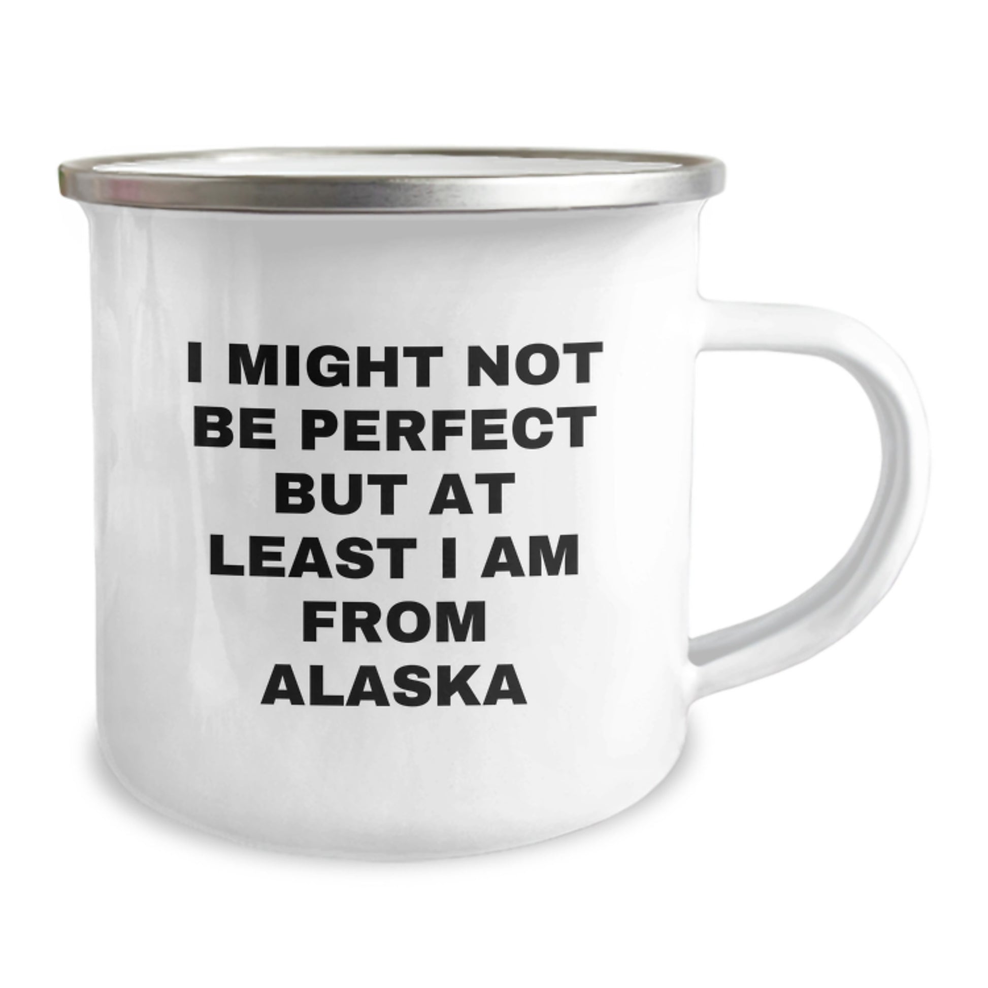 Funny Alaska Gifts for Men from Alaska, 'I Might Not Be Perfect' Camping Mug for Graduation, Unique Gifts for Friends - Image 2