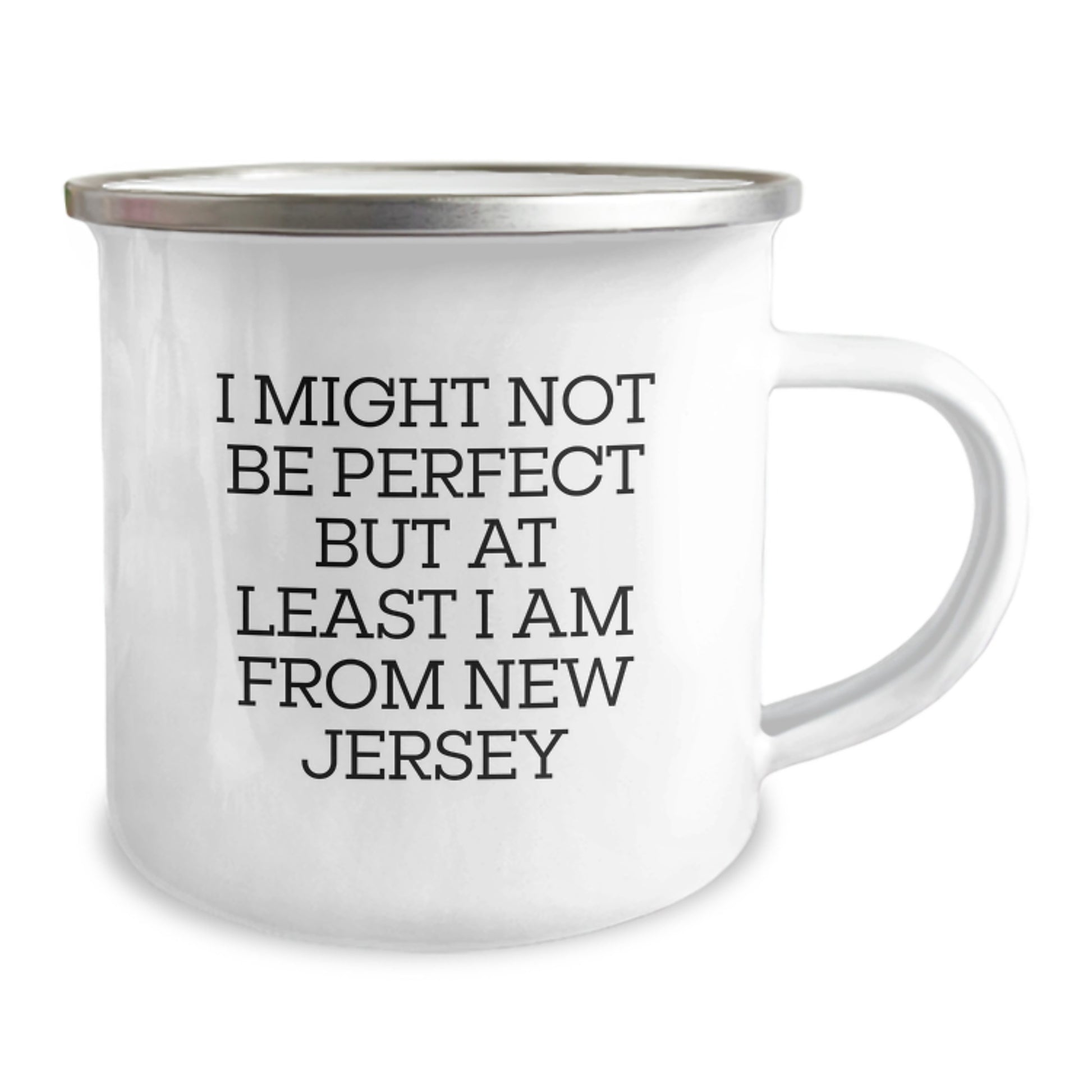 New Jersey Christmas Unique Gifts from Friends for Men and Women - Funny 'I Might Not Be Perfect' Camping Mug - Image 2