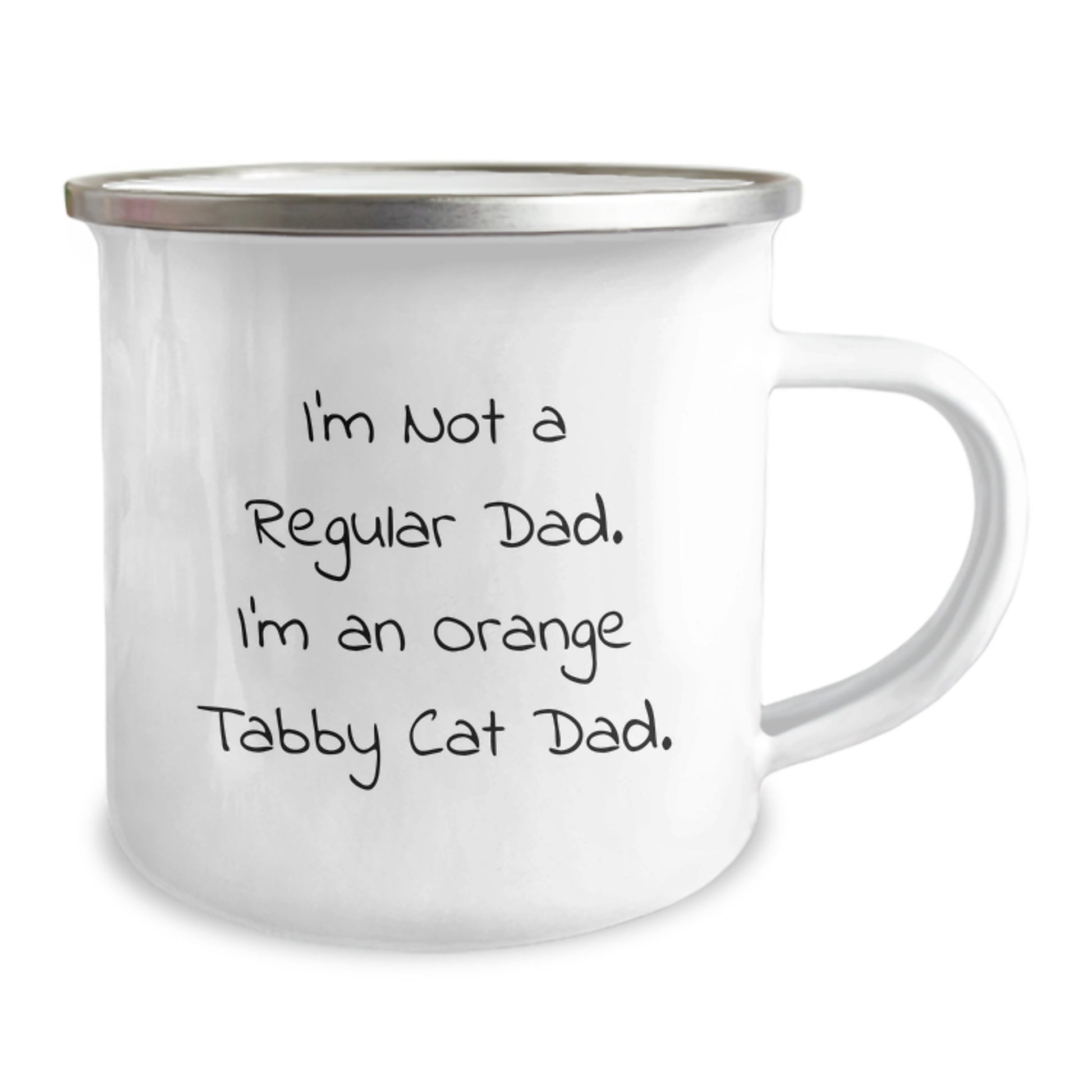Orange Tabby Cat Camping Mug, Funny Gift for Dad, Christmas Unique Presents from Men to Family, Orange Tabby Cat Enthusiast Mug - Image 2