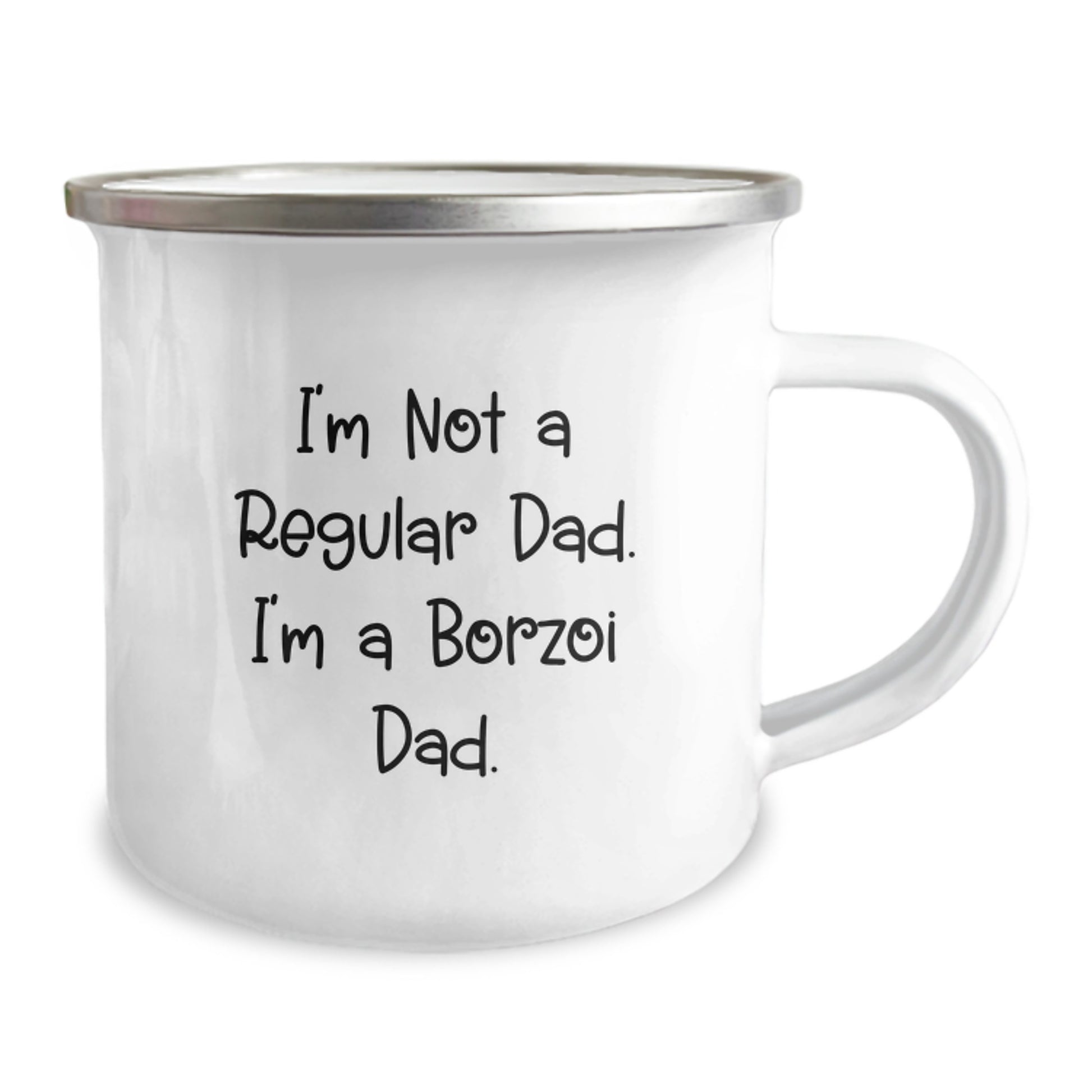 Borzoi Dog Dad Gifts, Funny Camping Mugs for Men, Graduation Unique Gifts from Family, Friends, Coworkers - 'I'm Not A Regular Dad. I'm A Borzoi Dad.' - Image 2