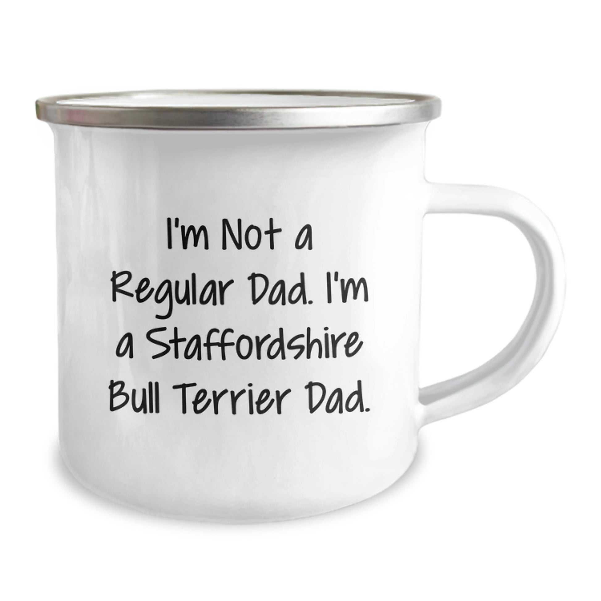 Staffordshire Bull Terrier Dad Gifts for Men - Funny Camping Mug, 'I'm Not A Regular Dad', Unique Christmas Memorable Presents from Family - Image 2