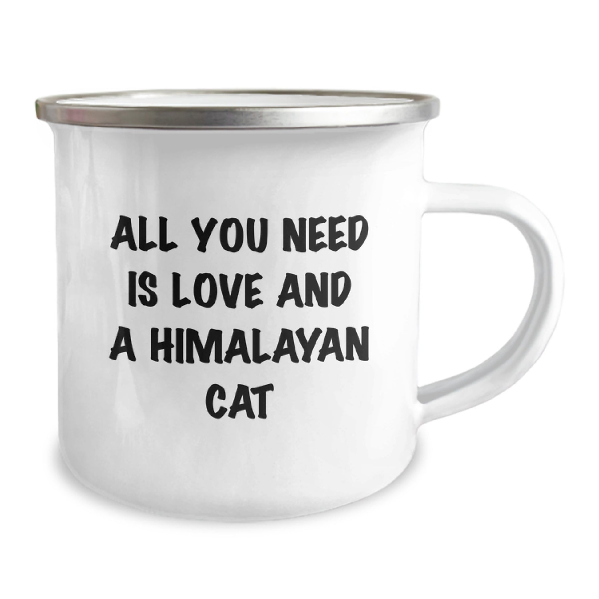 Himalayan Cat Lover's Camping Mug, Gifts from Family to Friends for Graduation, All You Need Is Love And A Himalayan Cat - Image 2