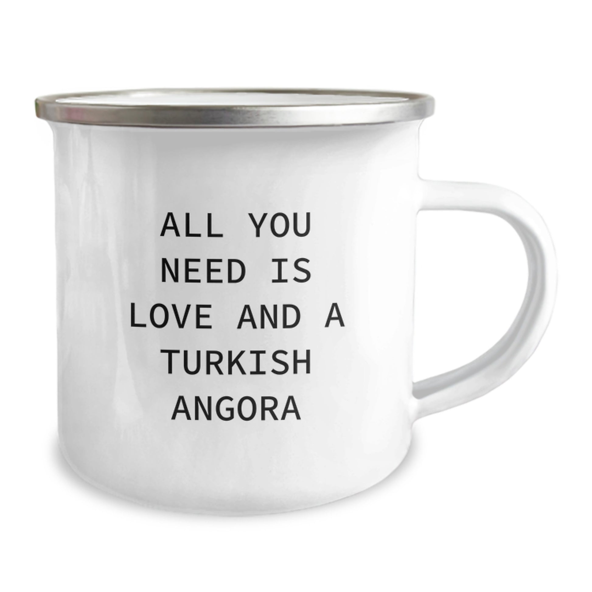 Funny Turkish Angora Cat Gifts from Men for Women, Unique Camping Mug for Christmas, All You Need Is Love And A Turkish Angora - Image 2