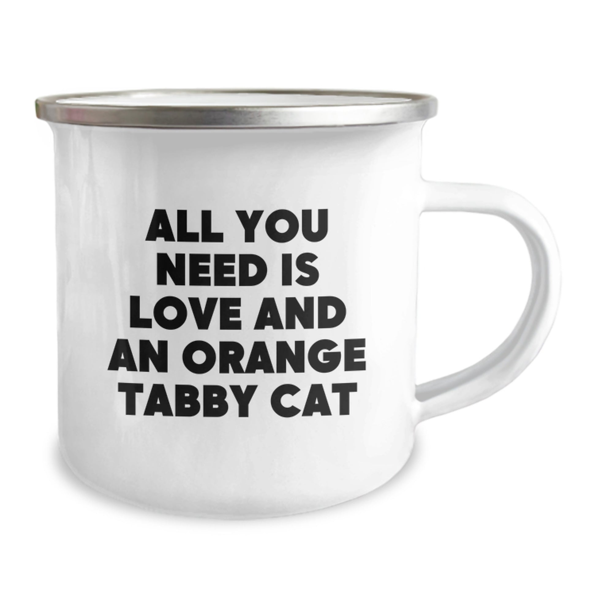 Orange Tabby Cat Camping Mug Gifts for Men - Christmas Unique Orange Tabby Cat Mugs from Friends - All You Need Is Love And An Orange Tabby Cat - Image 2