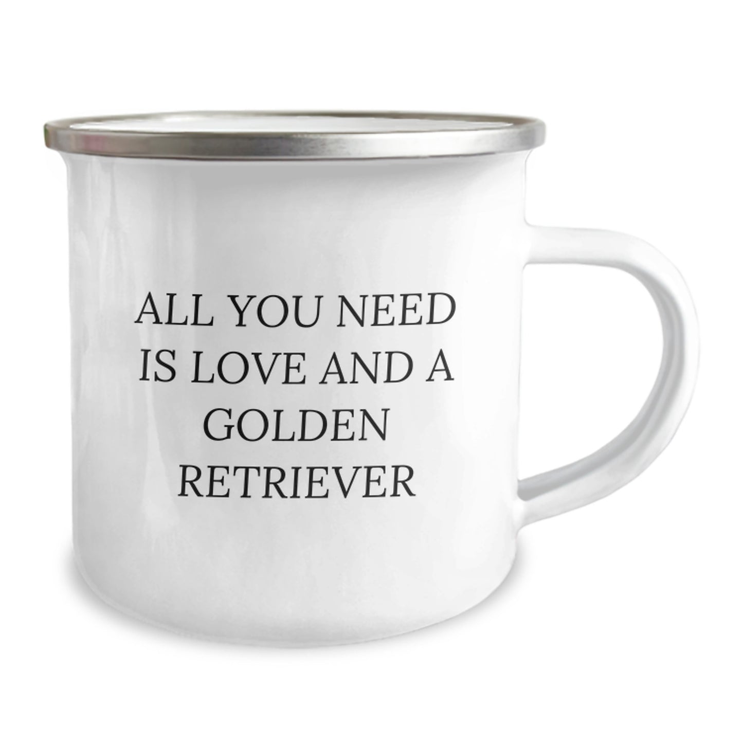 Golden Retriever Dog Lovers Gifts from Friends for Graduation Unique Camping Mugs - All You Need Is Love And A Golden Retriever, Funny Quote, 12 oz Stainless Steel - Image 2