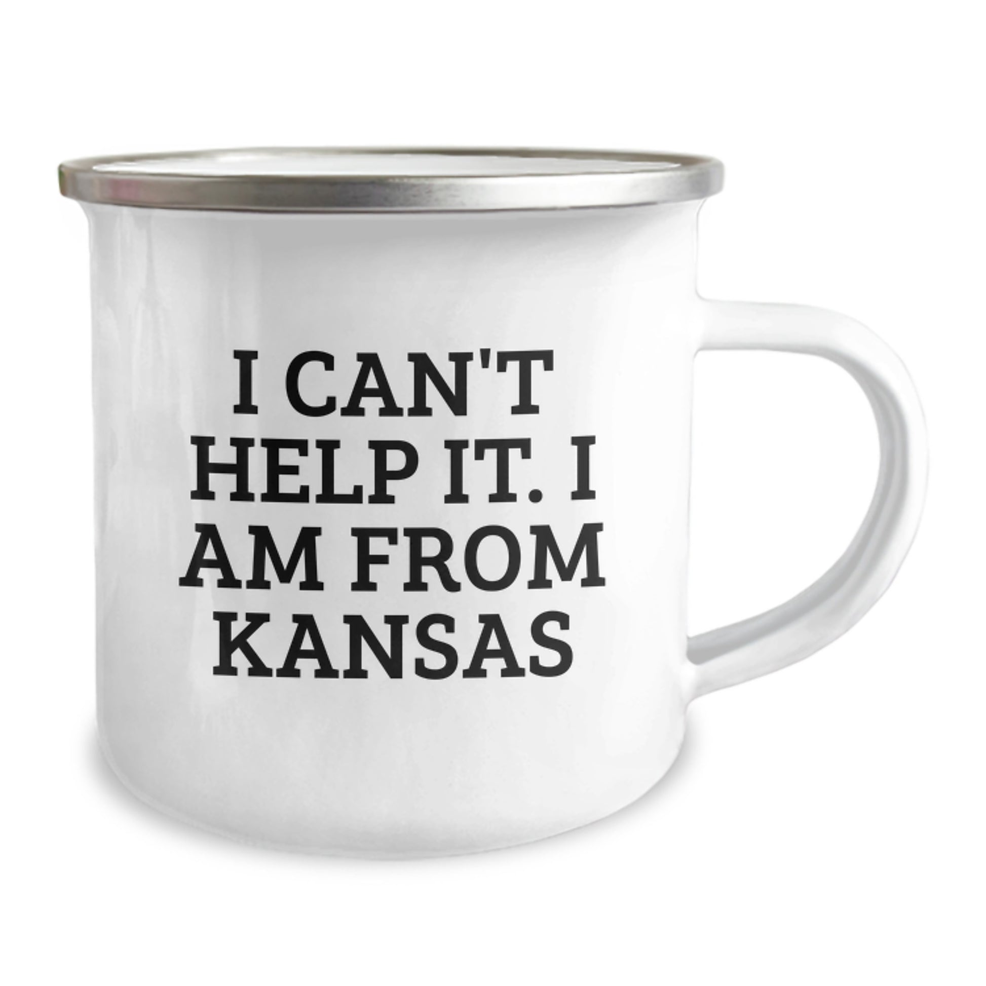 Funny Kansas Camping Mug, I Can't Help It. I Am From Kansas, Unique Gifts from Friends to Family for Graduation - Image 2