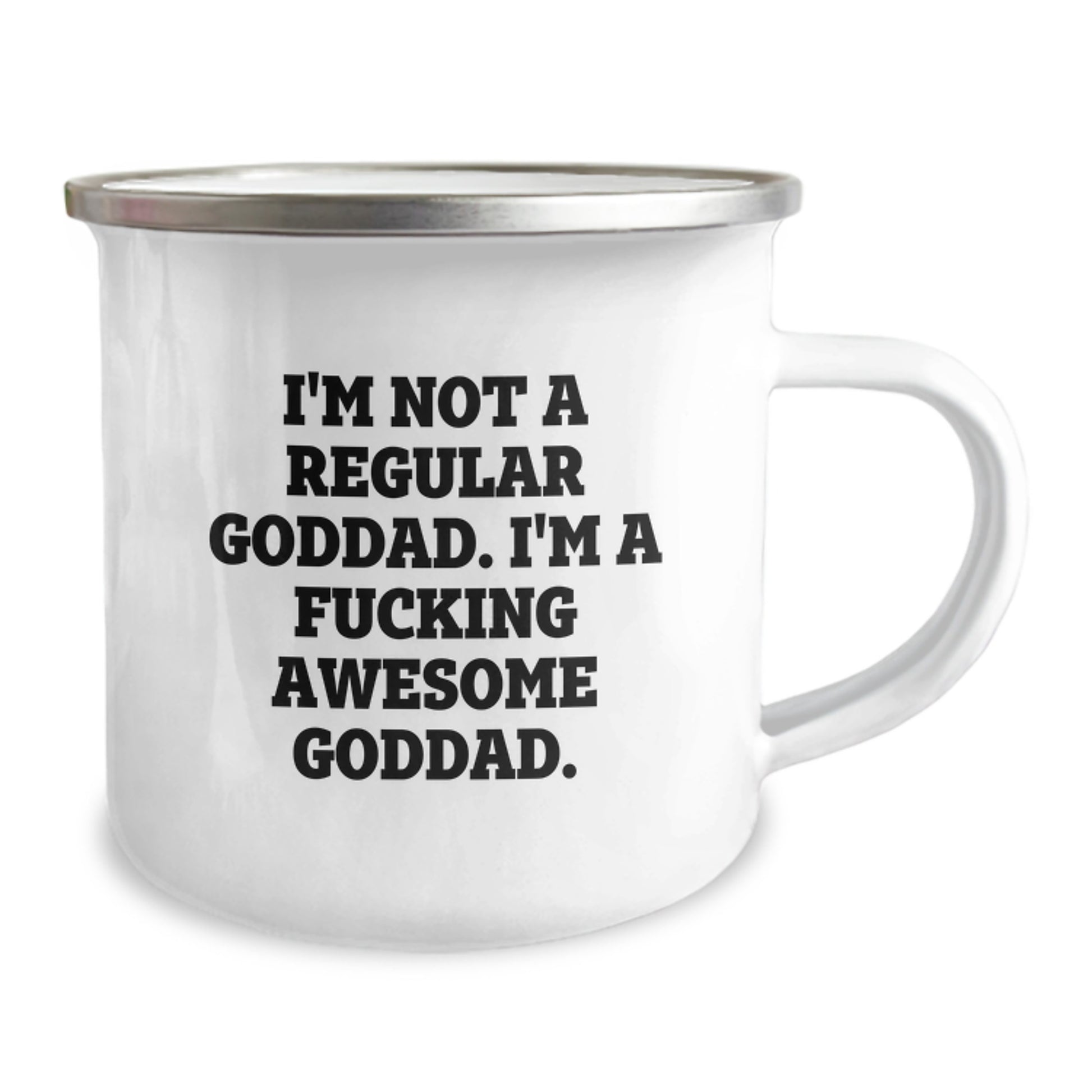 Funny Goddad Gifts for Men from Awesome Goddads - I'm Not a Regular Goddad, I'm a F--king Awesome Goddad Camping Mug for Christmas - Image 2