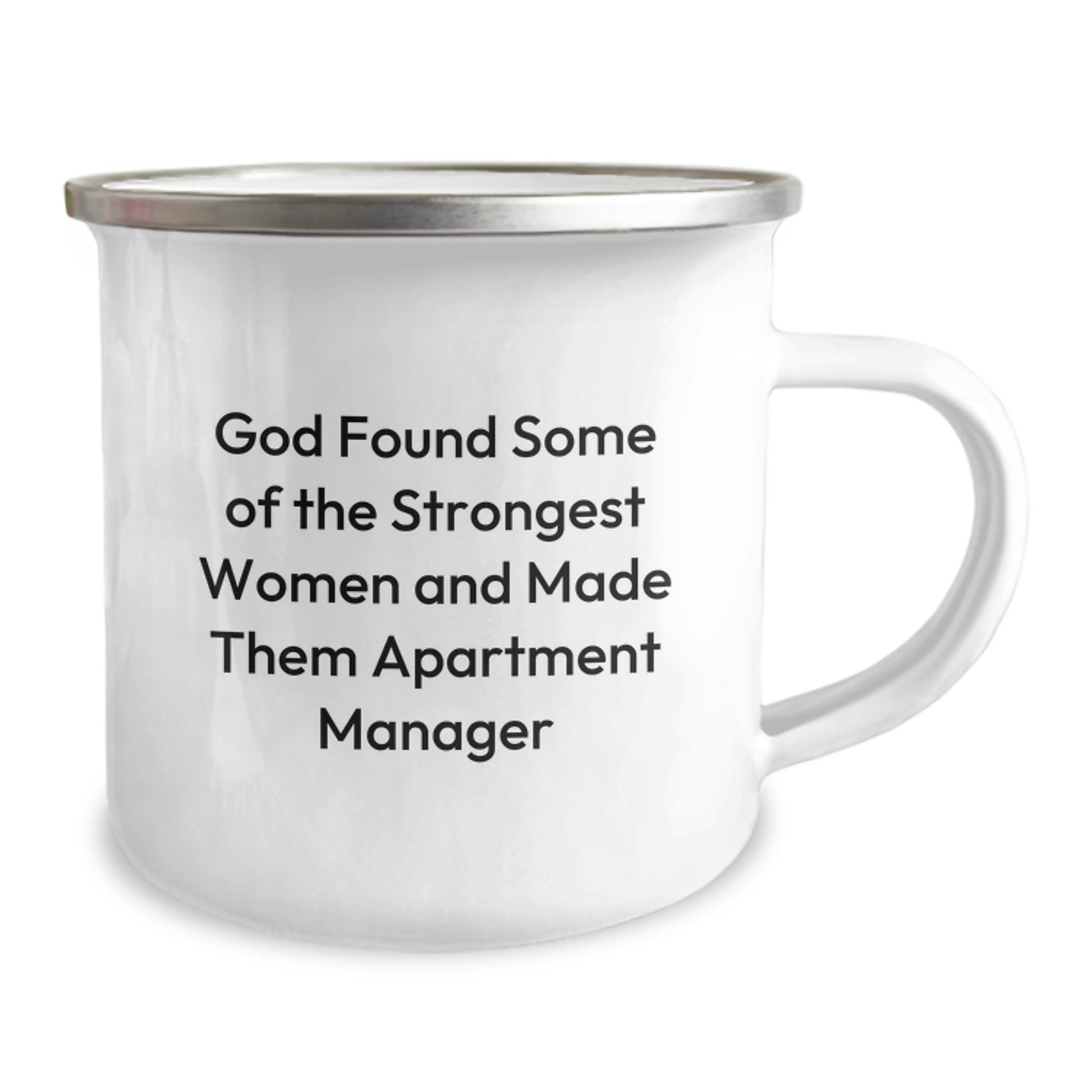 Funny Apartment Manager Gifts from Men to Women, Christmas Unique Mug, Camping Mug for Strong Women, 'God Found Some Of The Strongest Women' Quote - Image 2