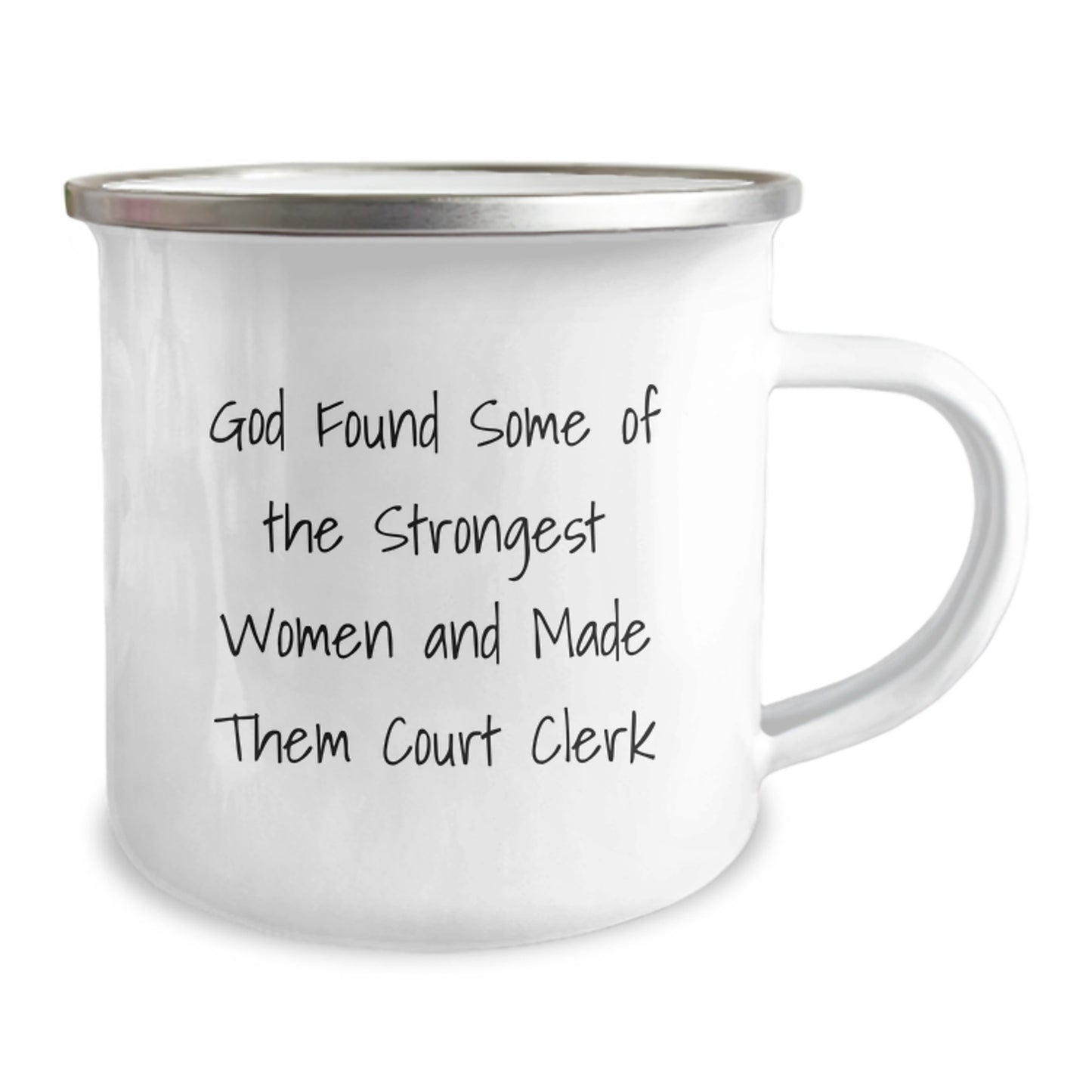 Funny Court Clerk Quote Gifts from Men to Court Clerks, Personalized Christmas Unique Gifts for Women, Court Clerk Camping Mug 12 oz - Image 2