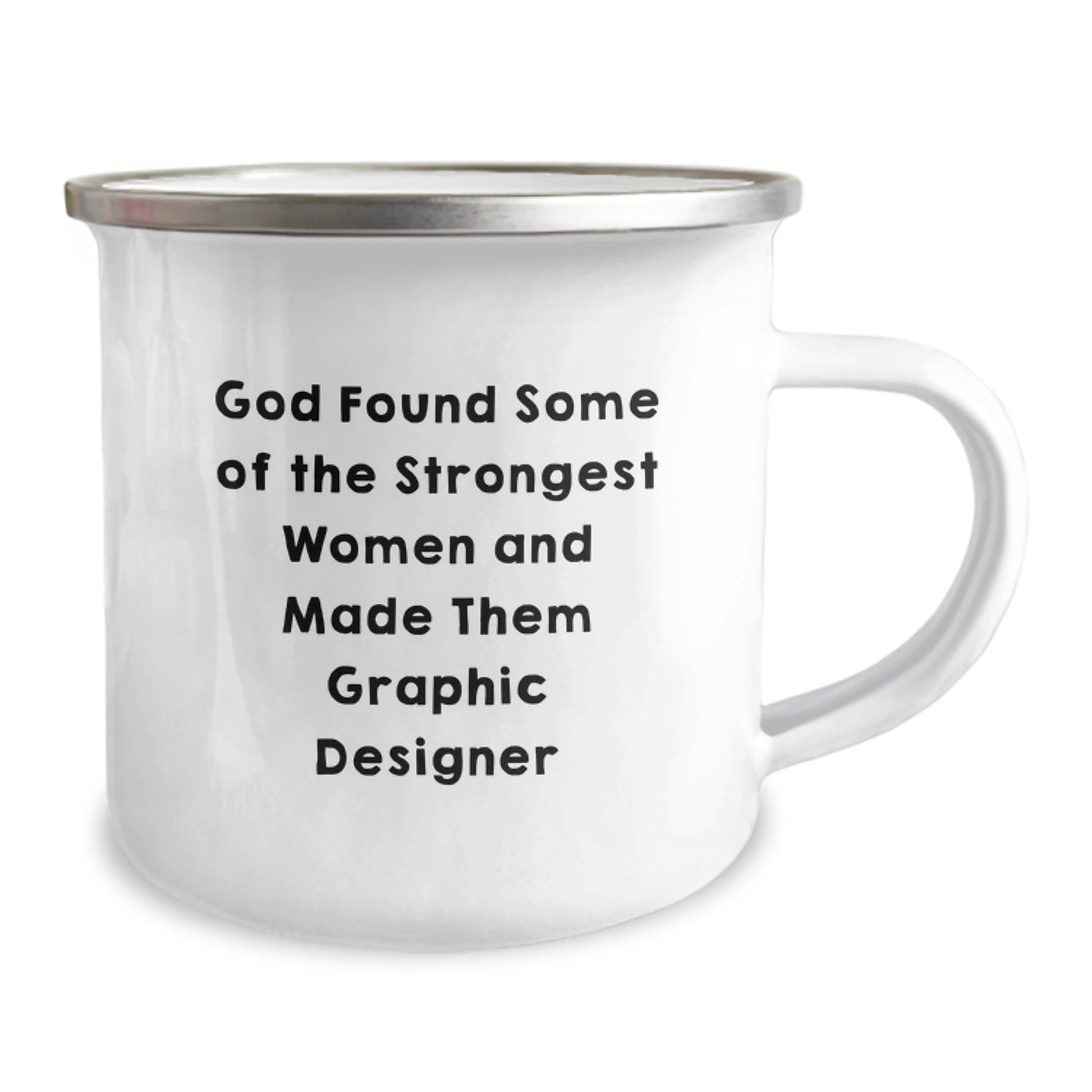 Funny Quote Graphic Designer Gifts, Christmas Unique Mugs for Men Women Friends Coworkers Family, Camping Mug 12 oz Stainless Steel Enamel Finish - Image 2