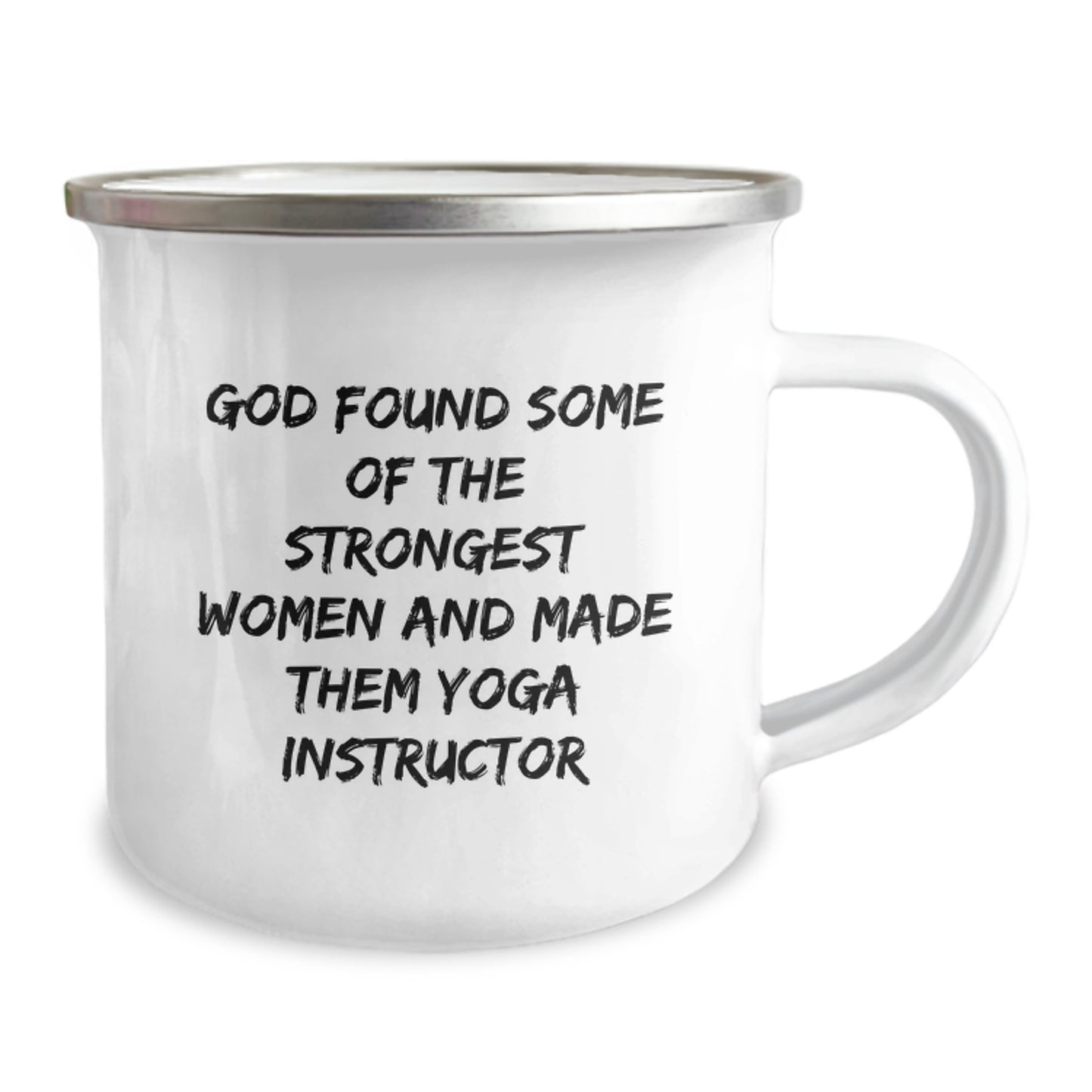 Funny Yoga Instructor Gifts for Men from Family, Unique 12 oz Camping Mug for Graduation - Image 2