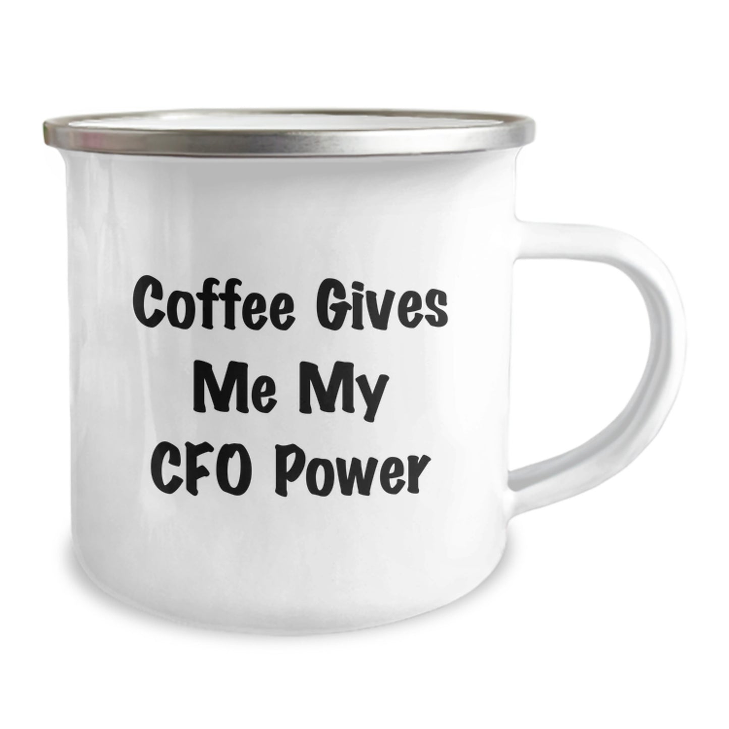 Funny CFO Gifts from Friends, Christmas Unique Mugs for CFO, 'Coffee Gives Me My Cfo Power', Camping Mug - Image 2
