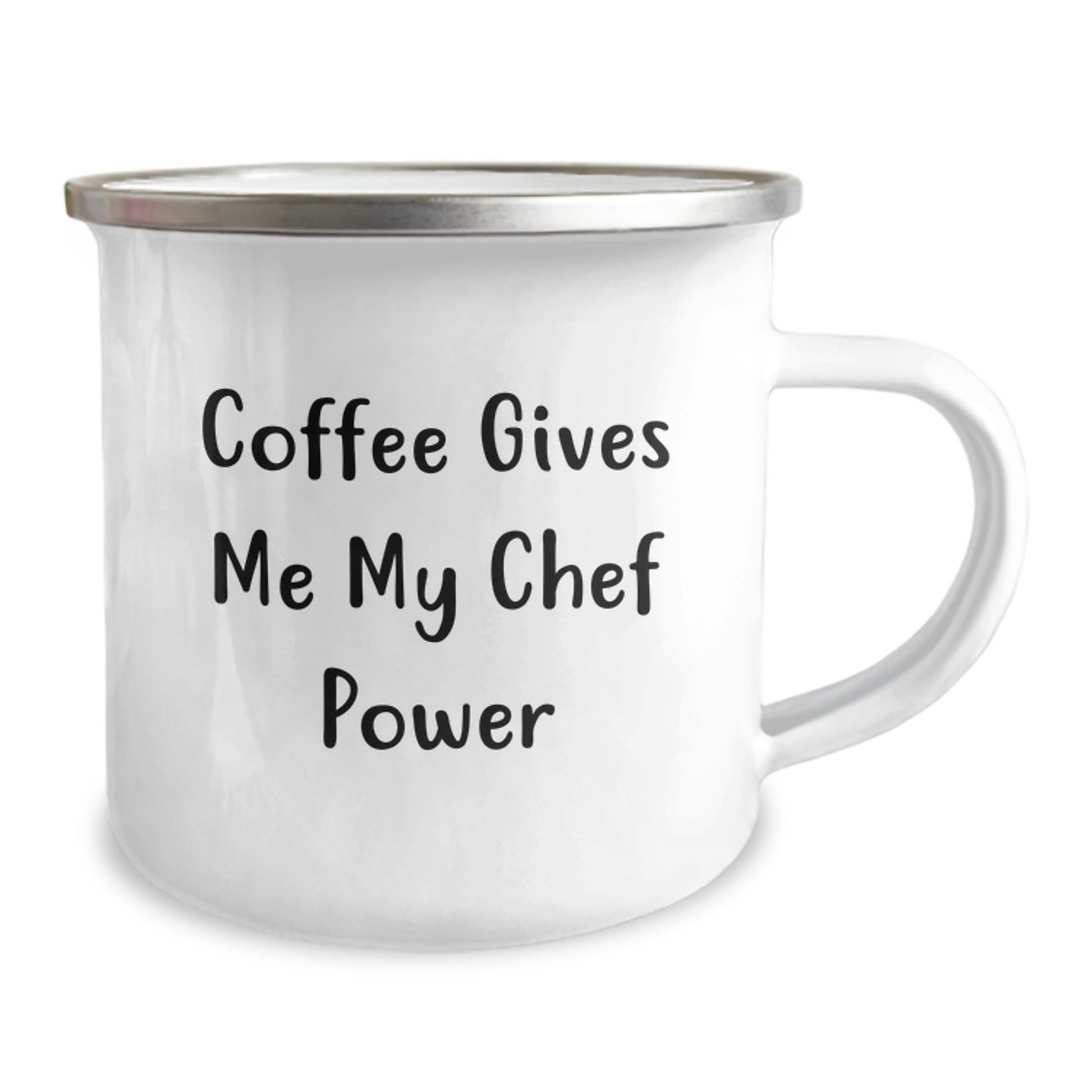 Funny Chef Gifts from Friends, Christmas Unique Gifts for Chef Men Stainless Steel Camping Mug Coffee Lover, Funny Quote 'Coffee Gives Me My Chef Power' - Image 2