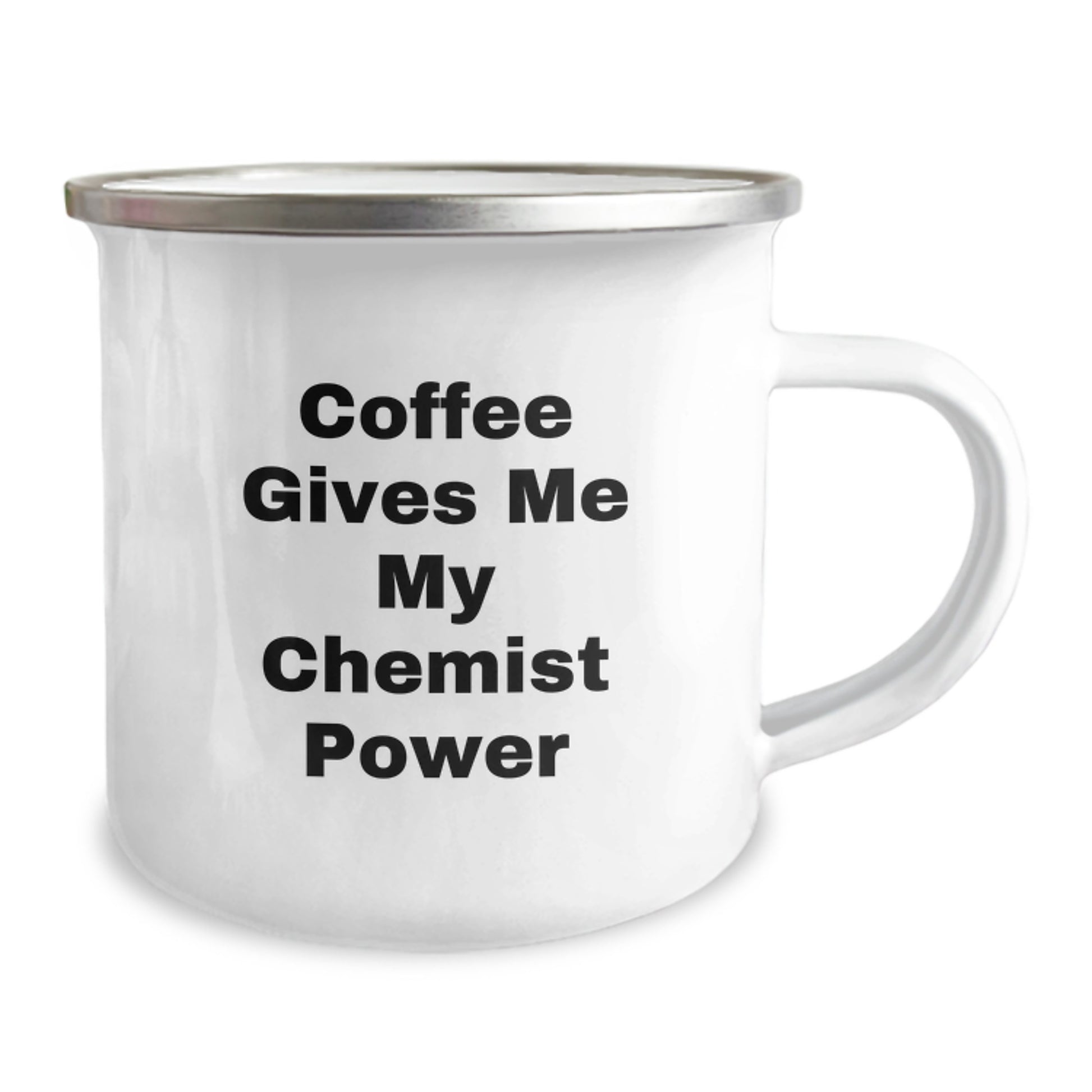 Funny Chemist Gifts, Camping Mugs for Men, Coffee Gives Me My Chemist Power, Gifts from Friends, Perfect for Christmas Unique Gifts, Chemist Enthusiasts, Stainless Steel Mugs with Enamel Finish - Image 2