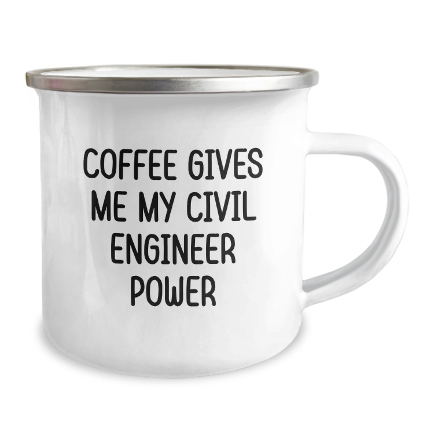 Funny Civil Engineer Gifts from Family, Unique Christmas Unique Gifts for Civil Engineer Men, Camping Mug with Coffee Gives Me My Civil Engineer Power Quote - Image 2