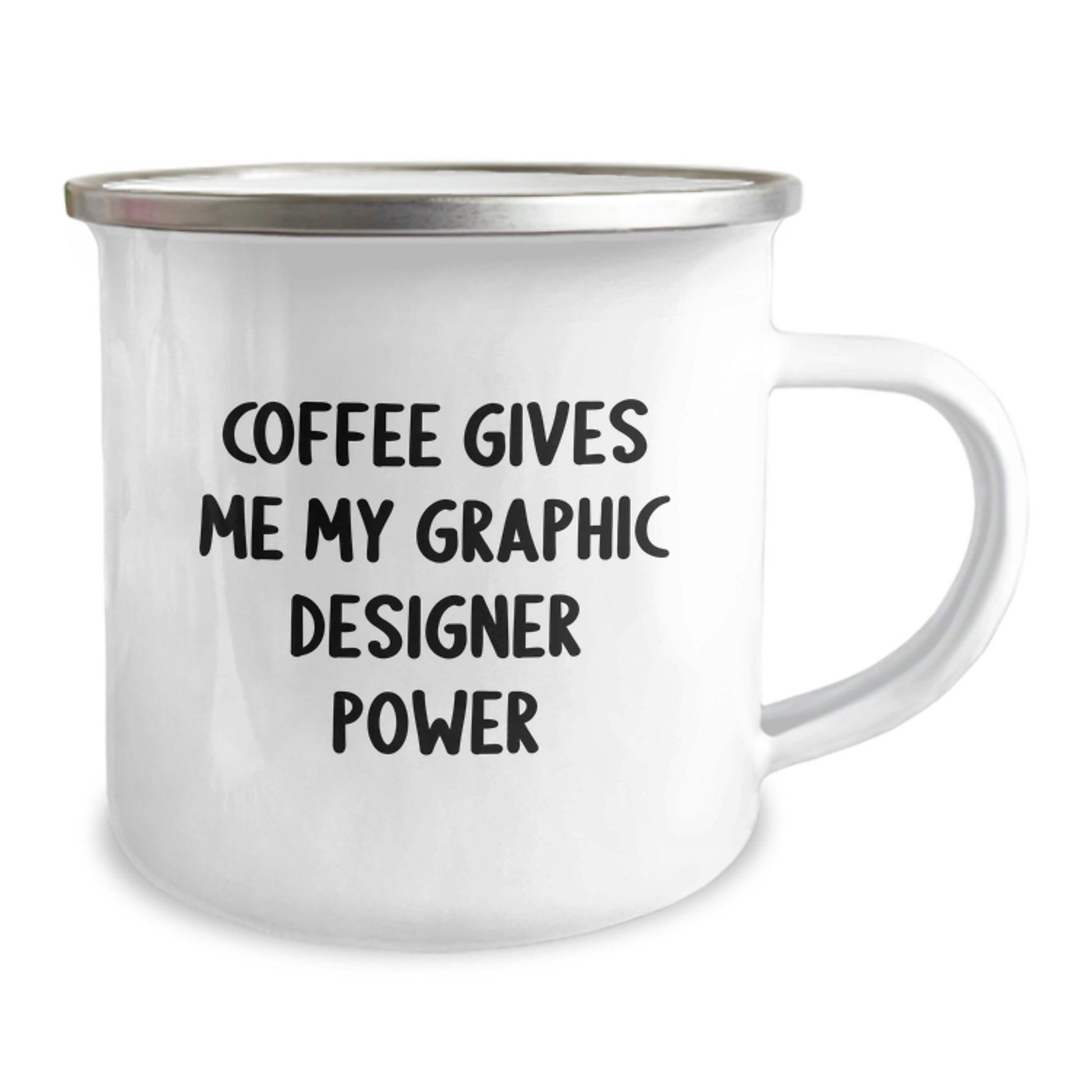 Funny Graphic Designer Gifts from Friends for Men - Coffee Gives Me My Graphic Designer Power Camping Mug for Graduation - Image 2