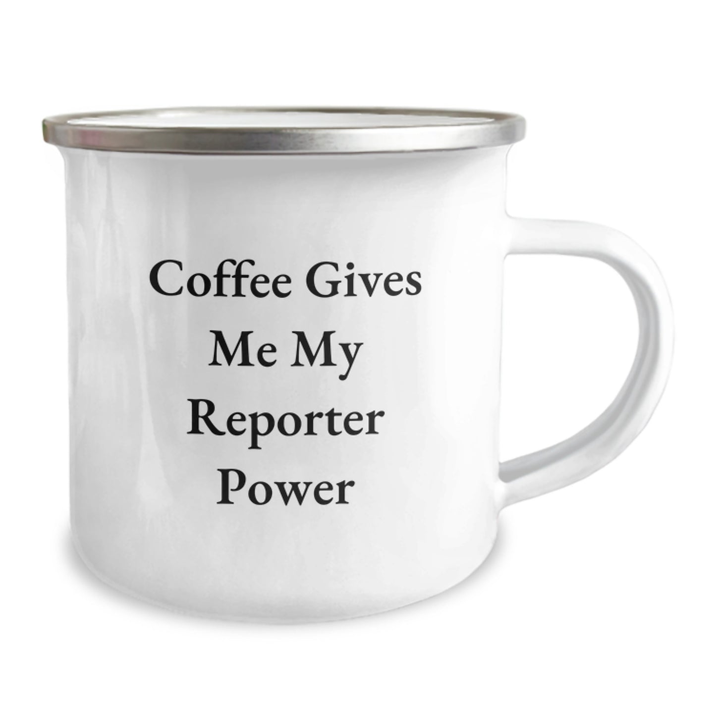 Funny Reporter Gifts for Friends from Men, Unique Christmas Unique Gifts for Reporter, Camping Mug with Coffee Quote - Image 2