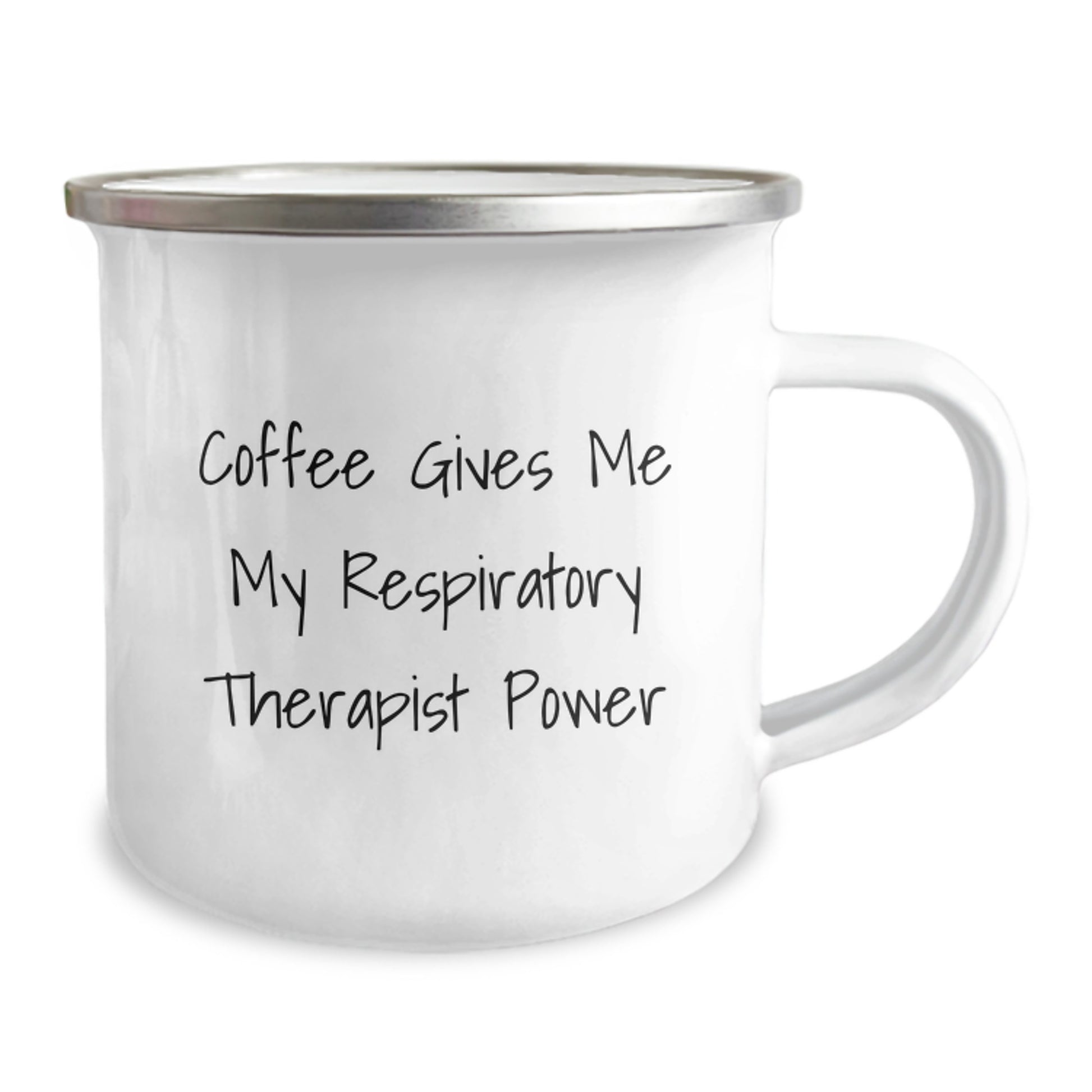 Funny Inspirational Gifts from Friends and Family for Respiratory Therapist Camping Mug - Coffee Gives Me My Respiratory Therapist Power - Image 2