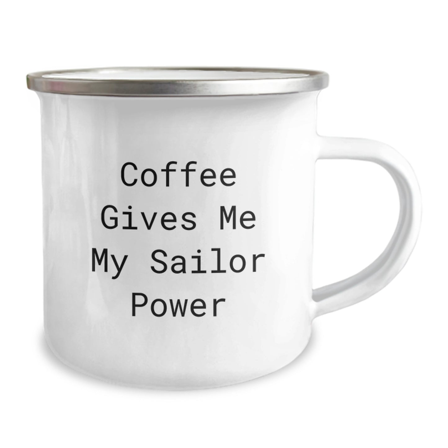 Funny Sailor Gifts, Christmas Unique Presents for Sailor Enthusiasts, Camping Mug with 'Coffee Gives Me My Sailor Power' Quote - Gifts from Friends to Family - Image 2