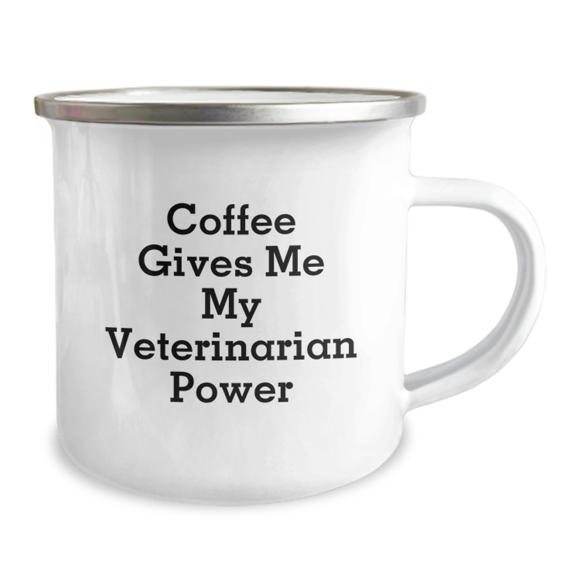 Funny Veterinarian Gifts from Friends, Unique Camping Mug for Veterinarian Power, Graduation Unique Gifts for Veterinarians, 'Coffee Gives Me My Veterinarian Power' - Image 2