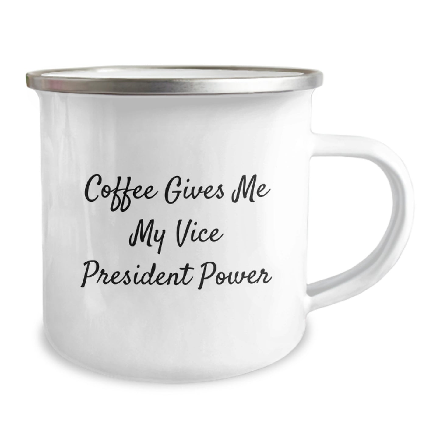 Vice President Gifts from Friends, Funny Coffee Mug for Men, 'Coffee Gives Me My Vice President Power' Graduation Unique Gifts - Image 2